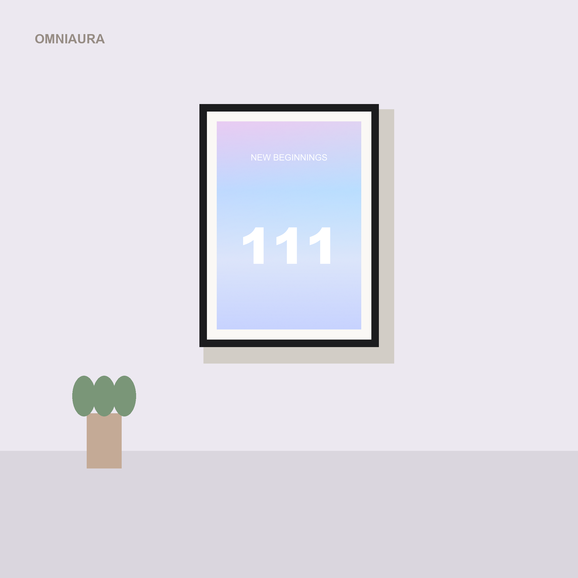 111 Angel Number Aura Poster