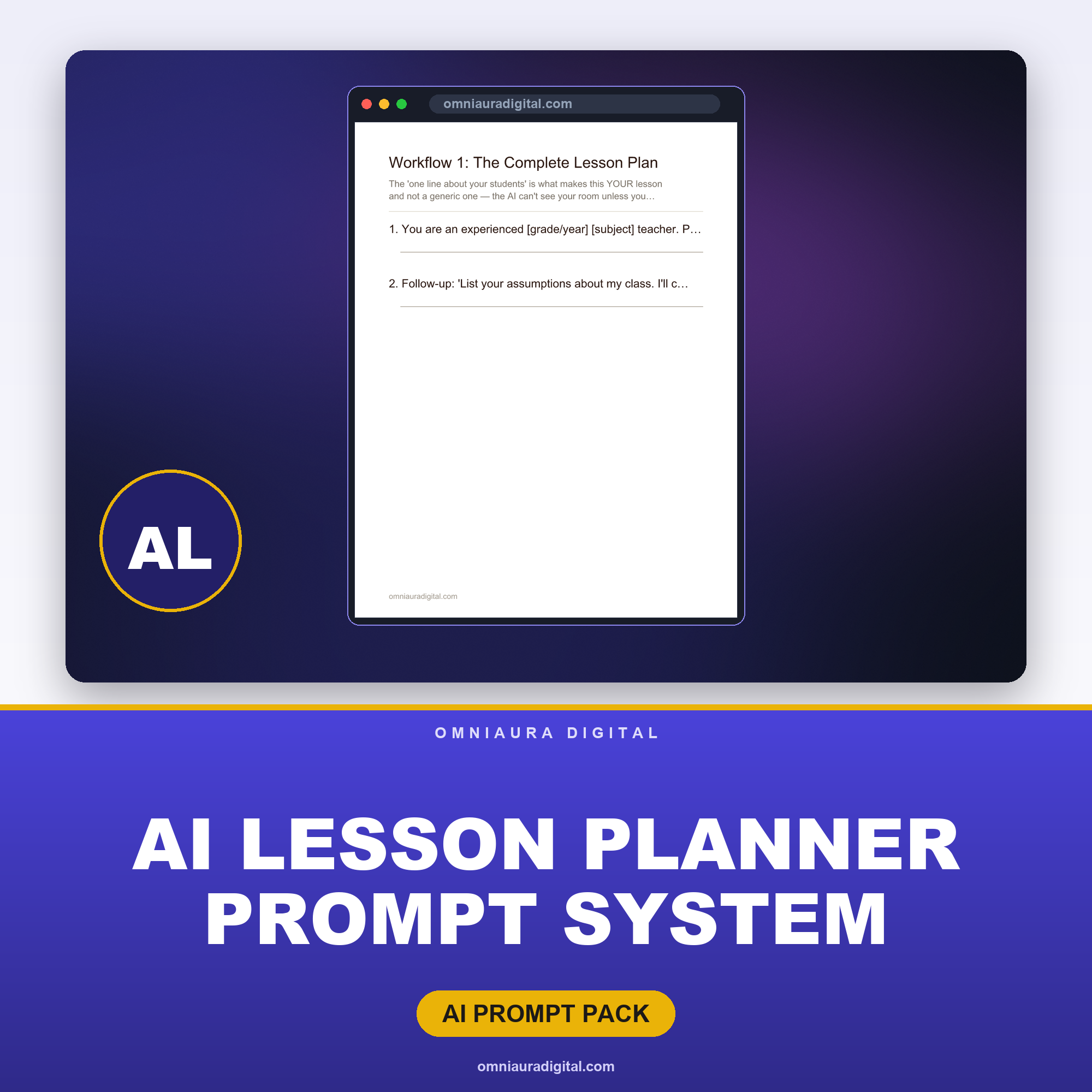AI Lesson Planner Prompt System — Deep Teacher Prompts for ChatGPT, Claude & Gemini