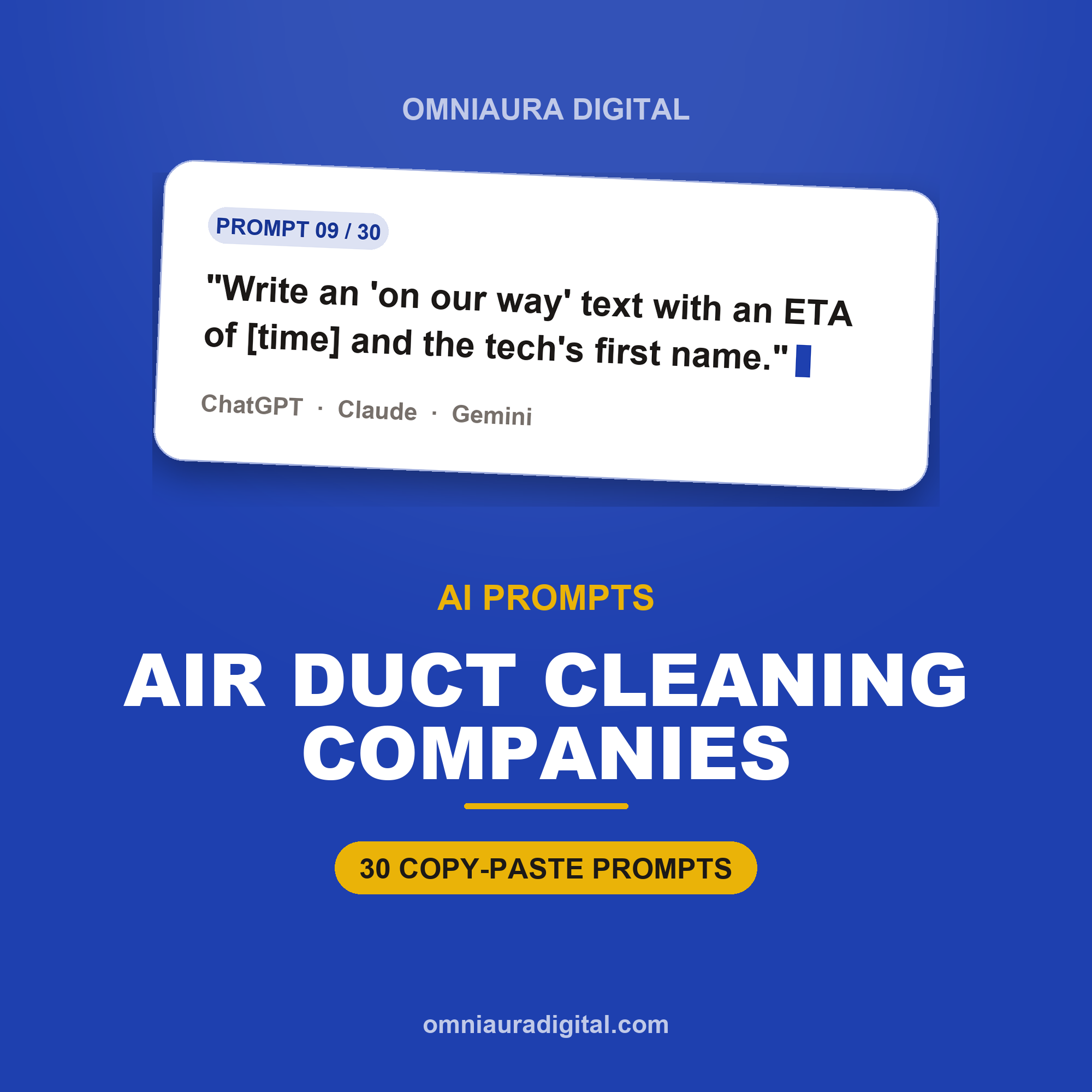 AI Prompt Pack for Air Duct Cleaning Companies — ChatGPT, Claude & Gemini