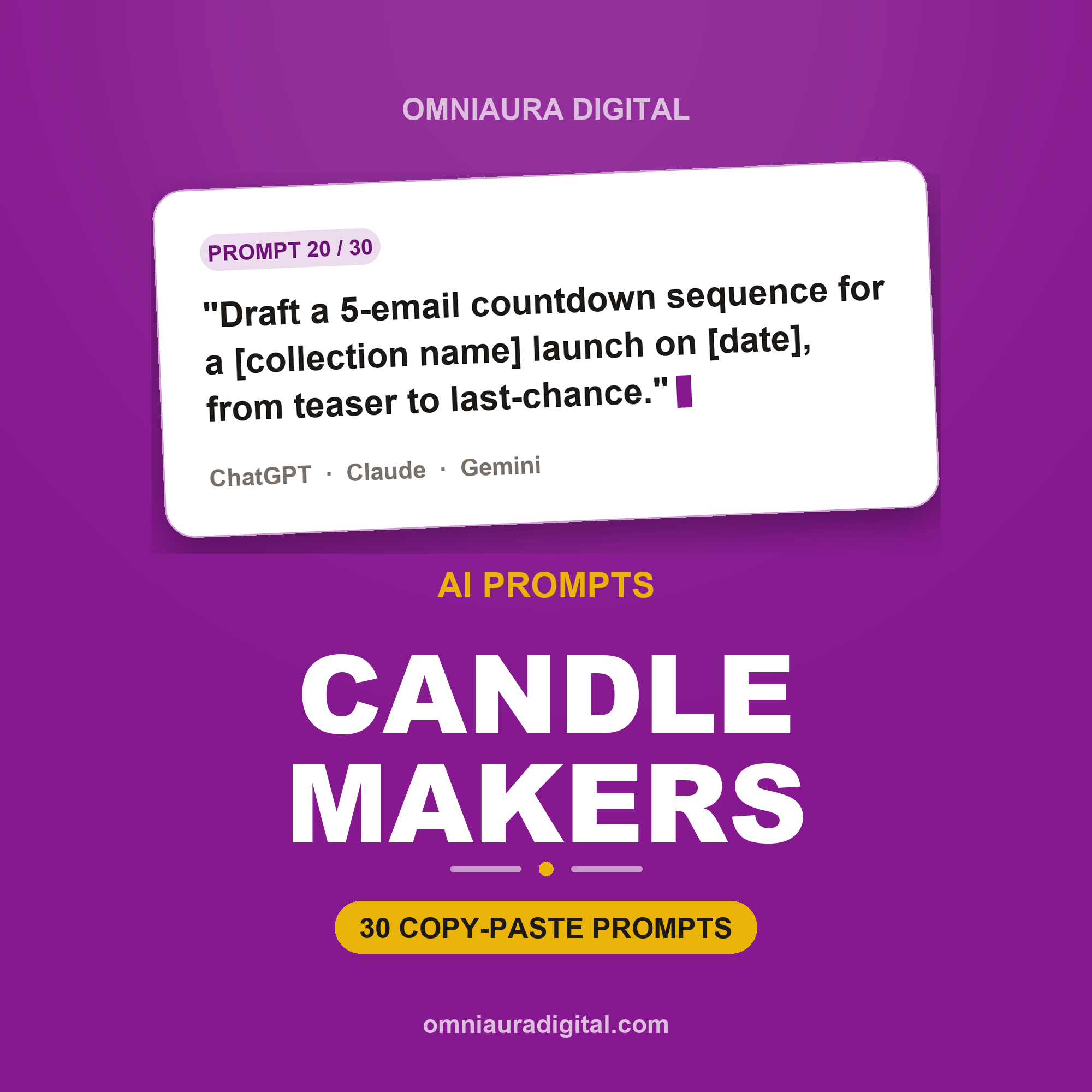 AI Prompt Pack for Candle Makers — ChatGPT, Claude & Gemini