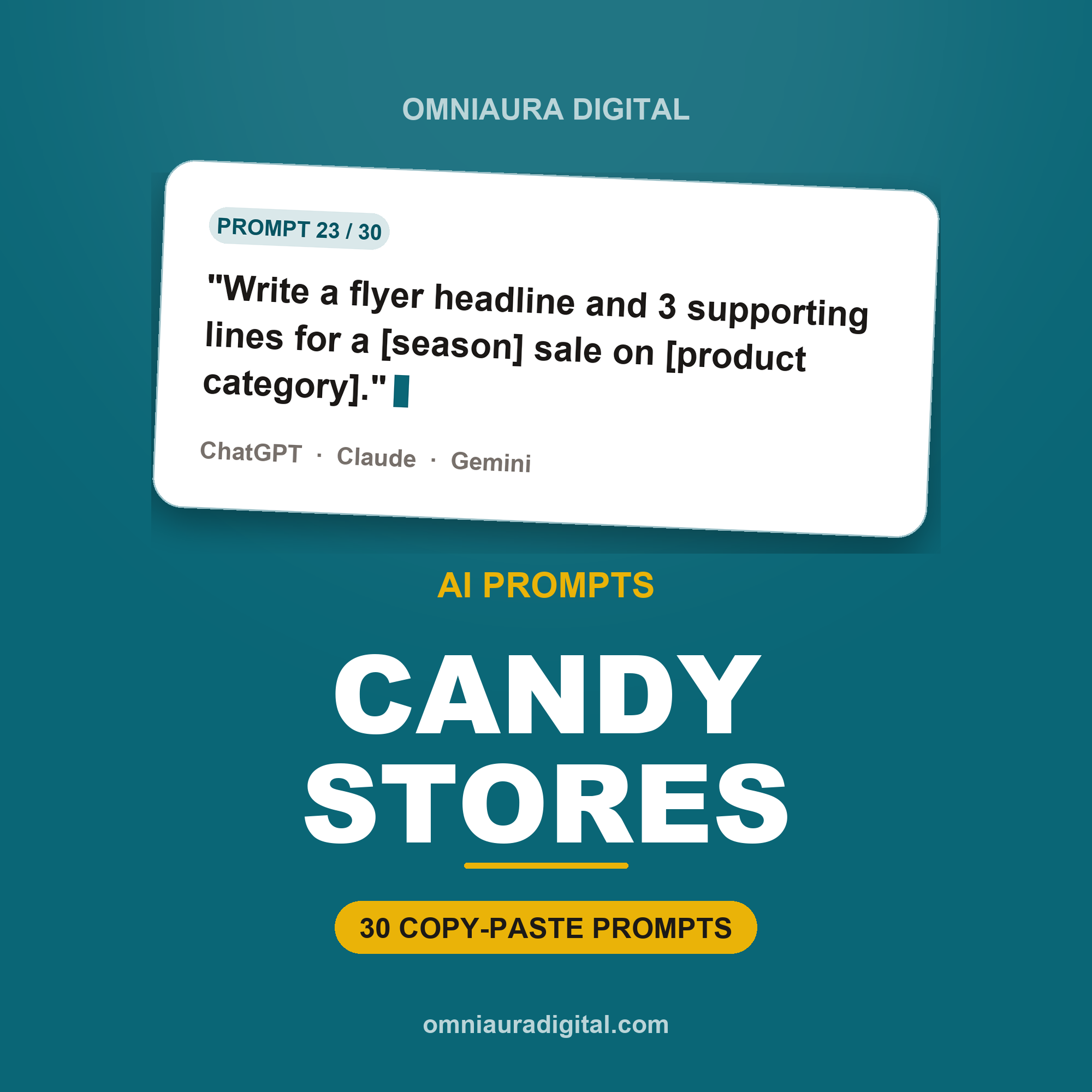 AI Prompt Pack for Candy Stores — ChatGPT, Claude & Gemini