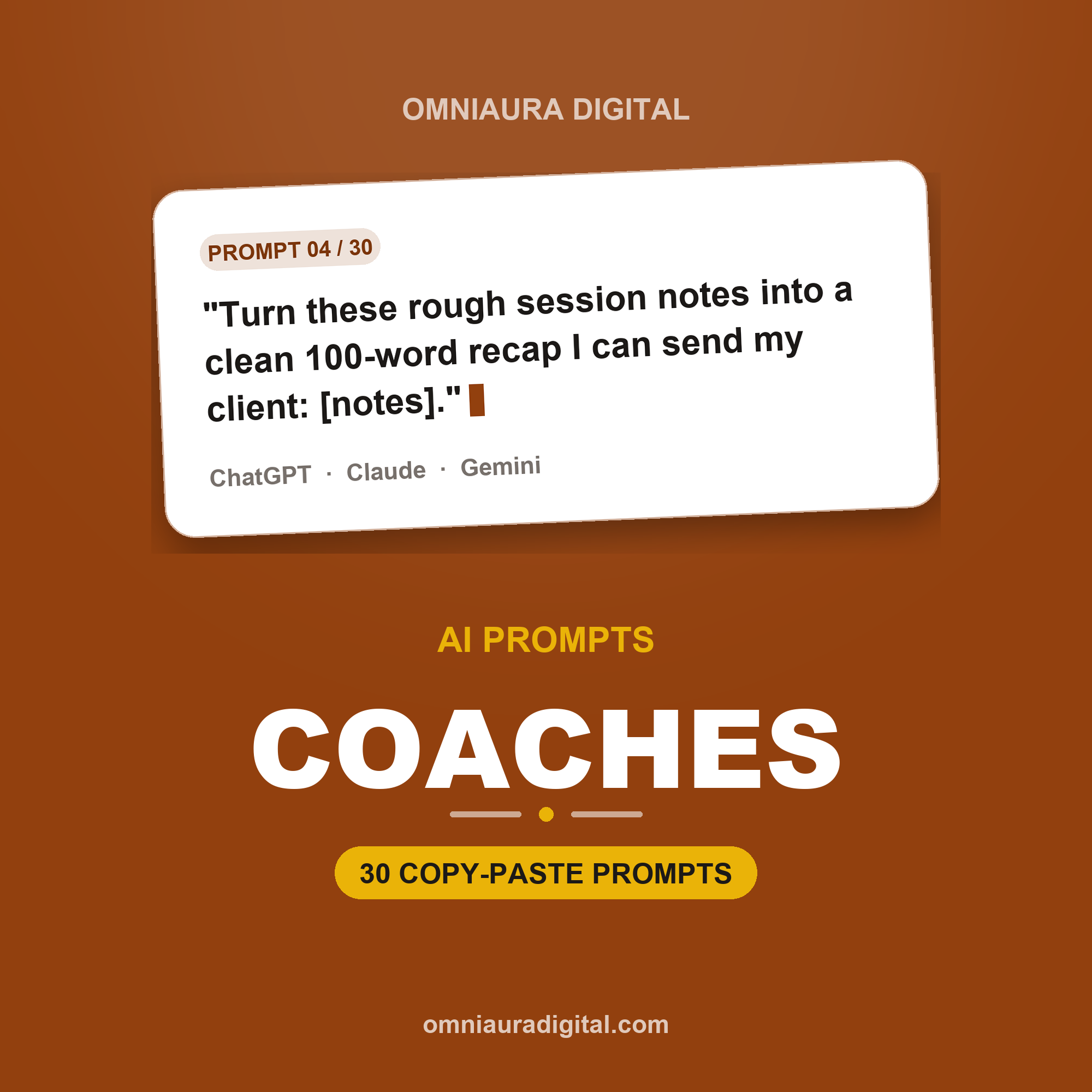 AI Prompt Pack for Coaches — ChatGPT, Claude & Gemini