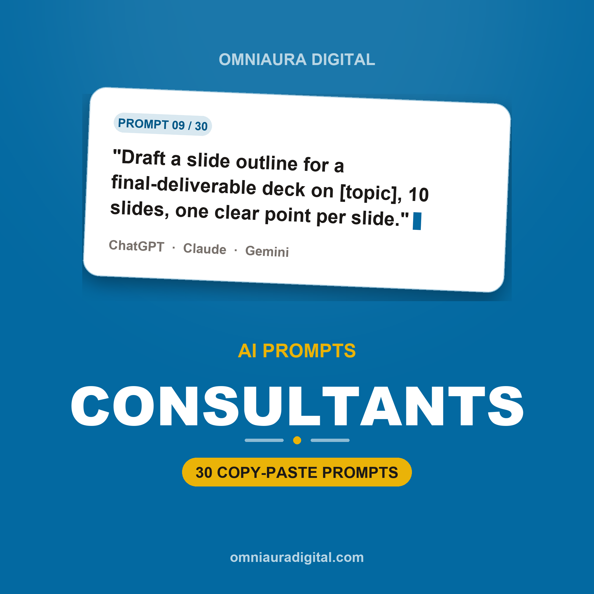 AI Prompt Pack for Consultants — ChatGPT, Claude & Gemini