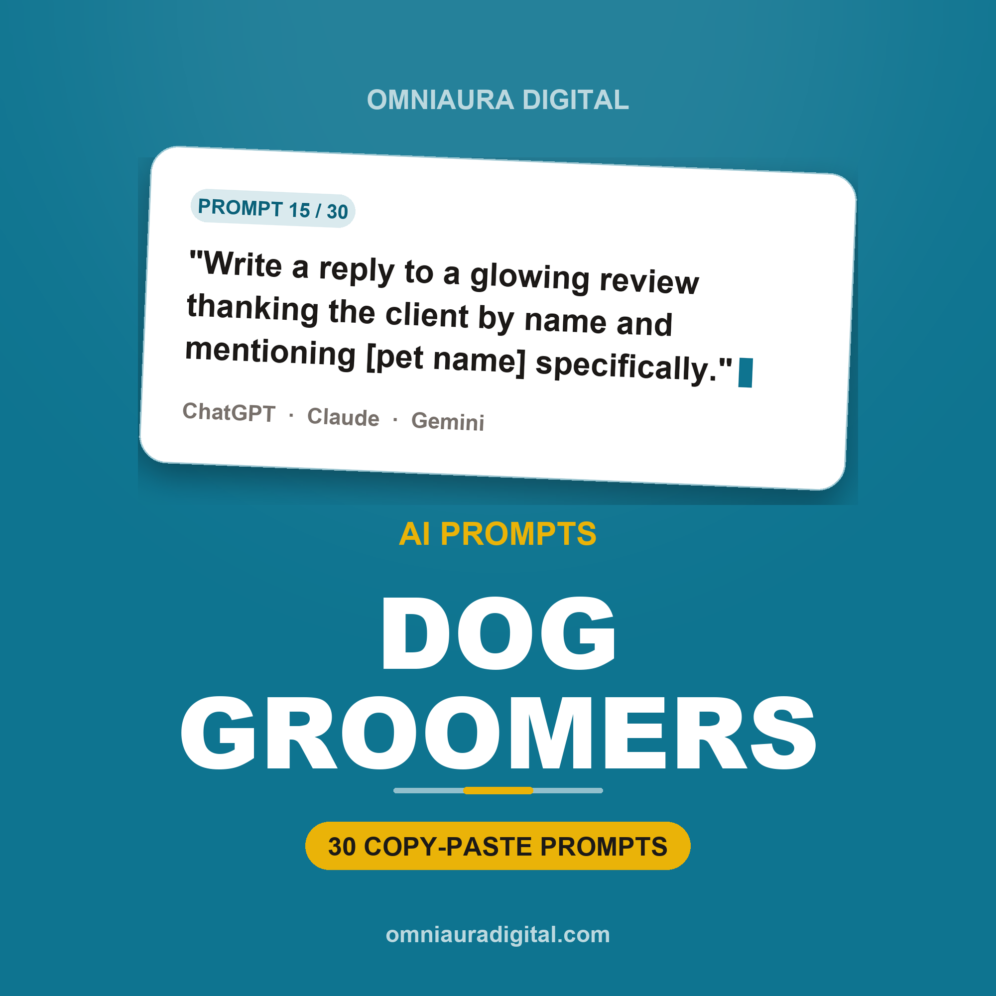 AI Prompt Pack for Dog Groomers — ChatGPT, Claude & Gemini