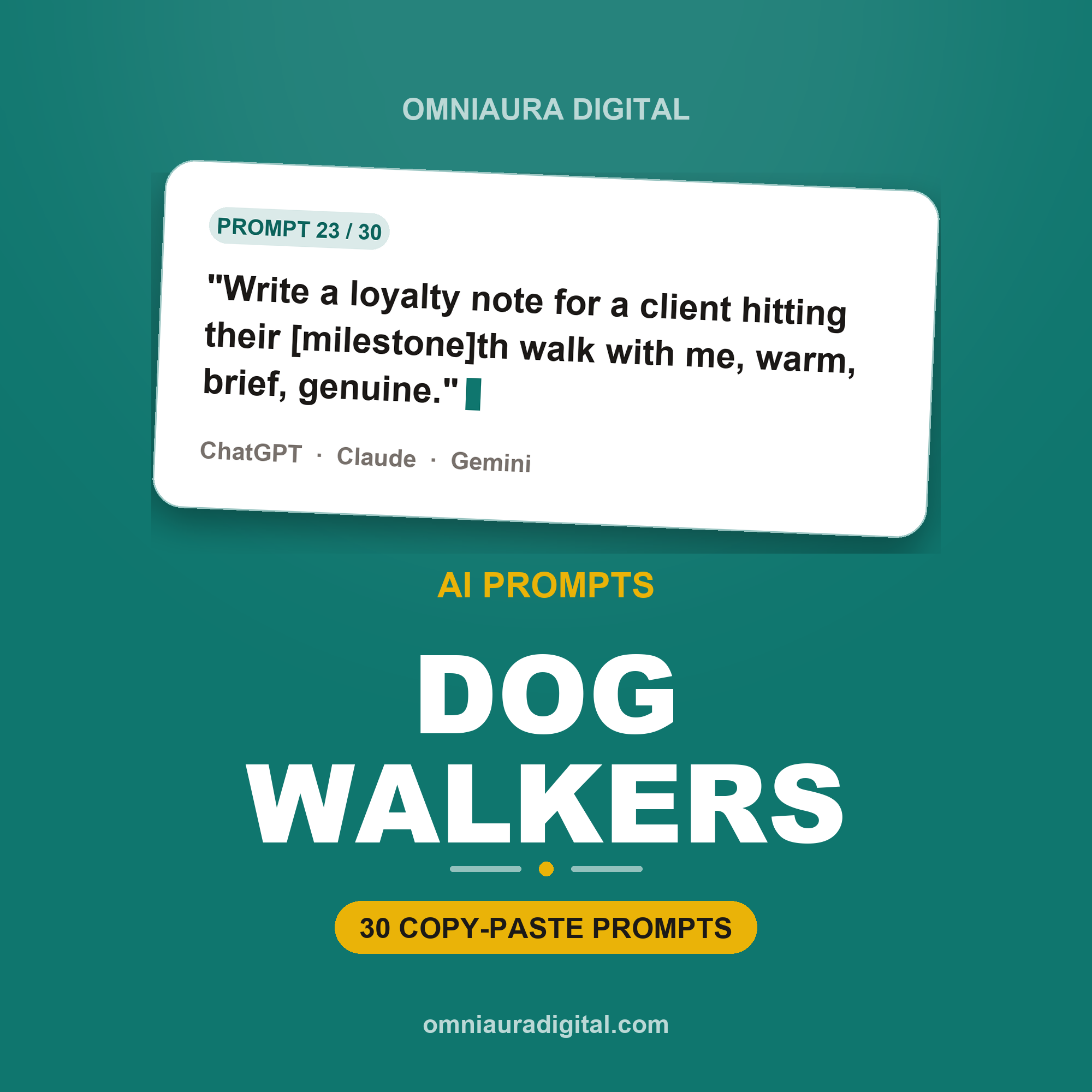 AI Prompt Pack for Dog Walkers — ChatGPT, Claude & Gemini