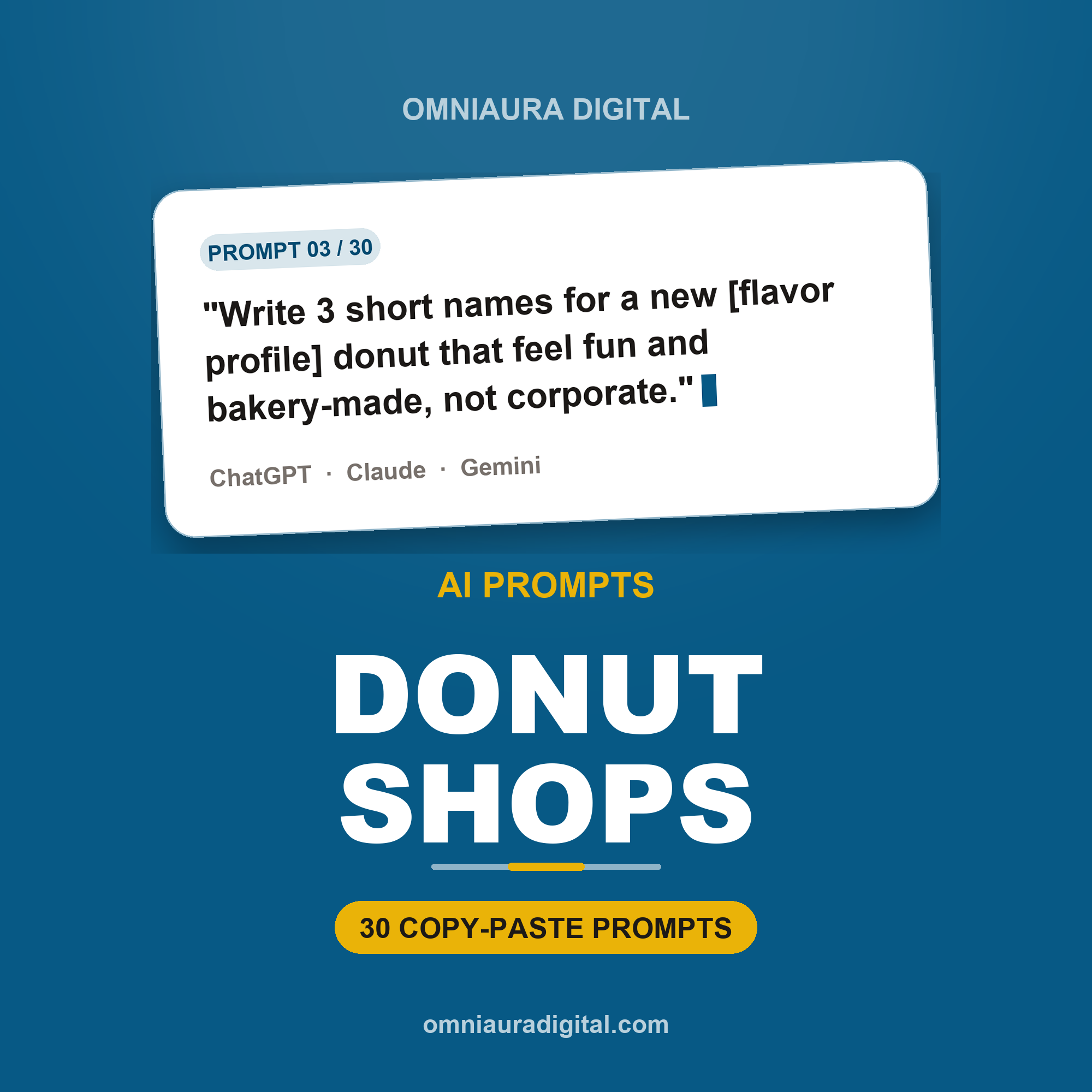 AI Prompt Pack for Donut Shops — ChatGPT, Claude & Gemini