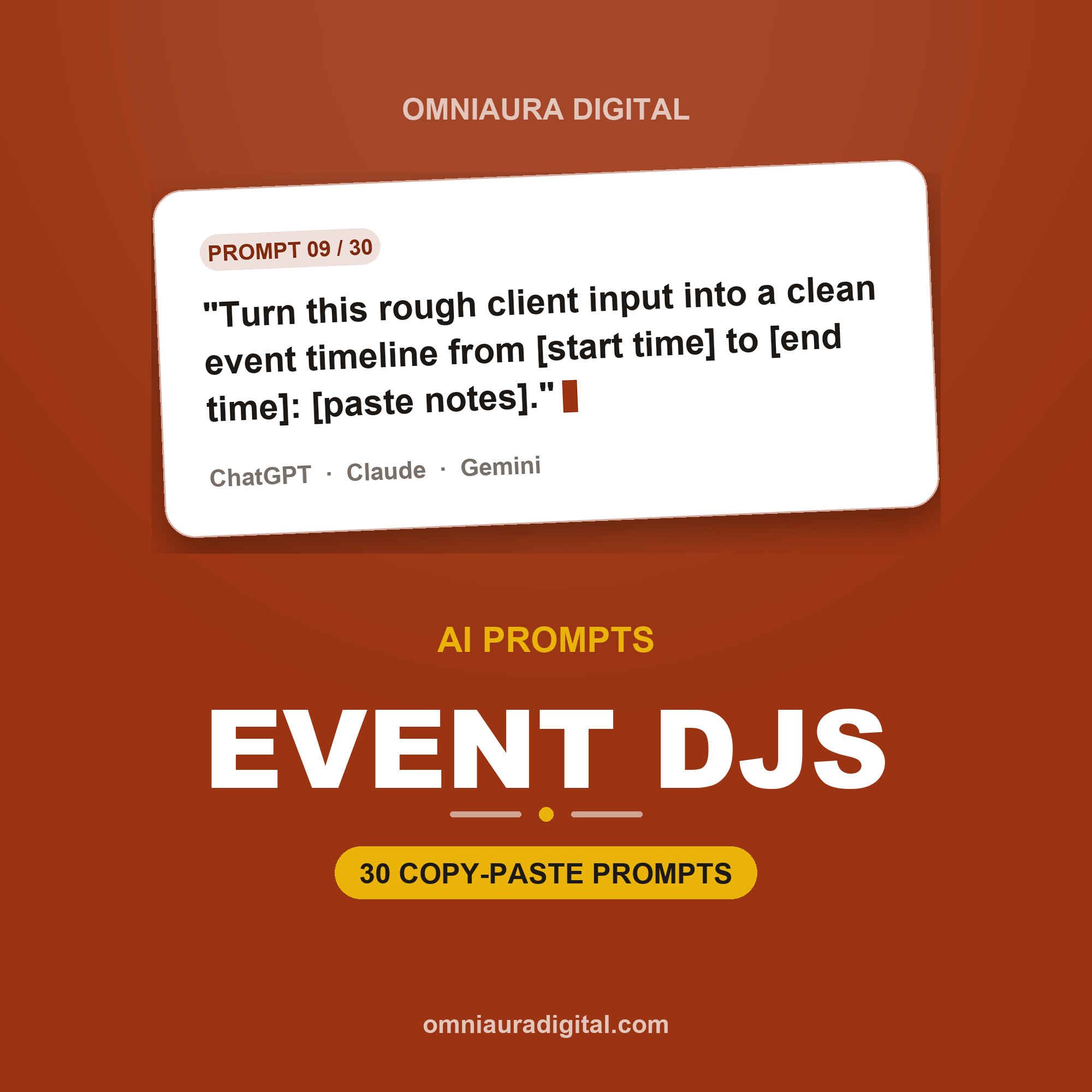 AI Prompt Pack for Event DJs — ChatGPT, Claude & Gemini