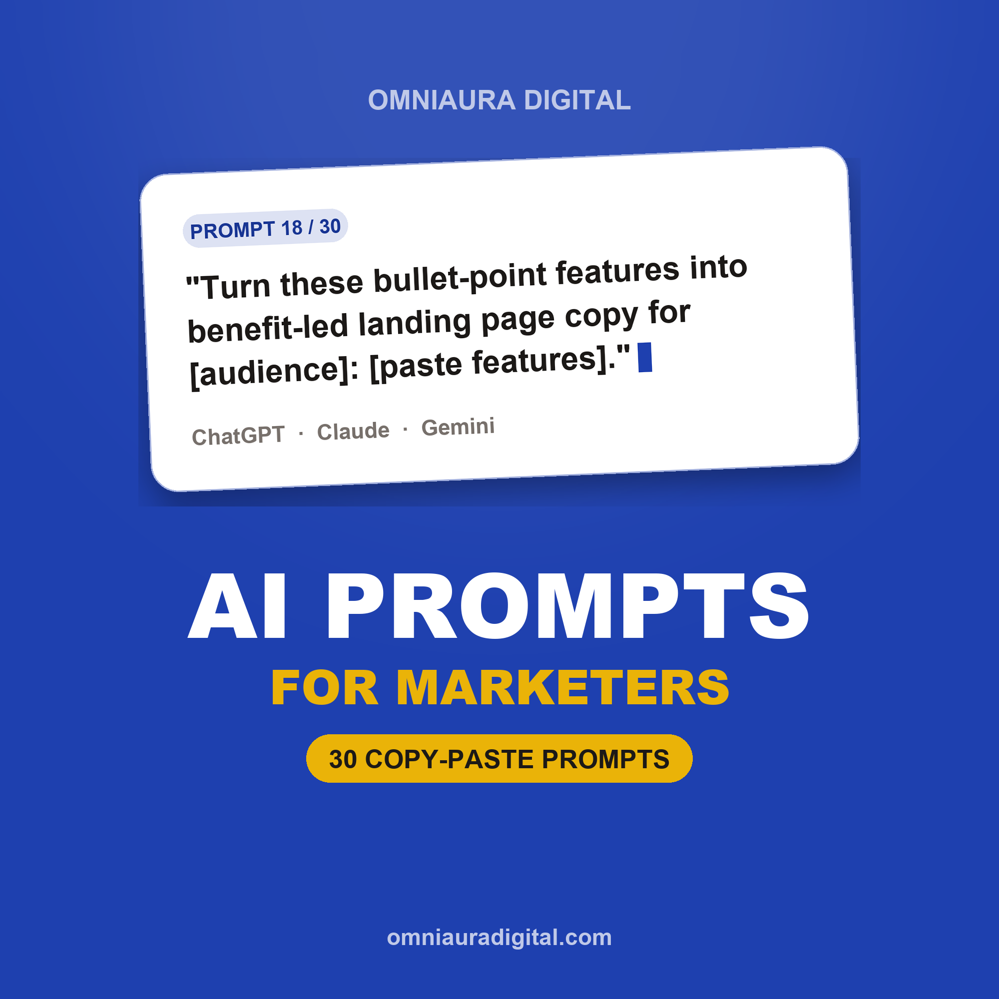 AI Prompt Pack for Marketers — ChatGPT, Claude & Gemini