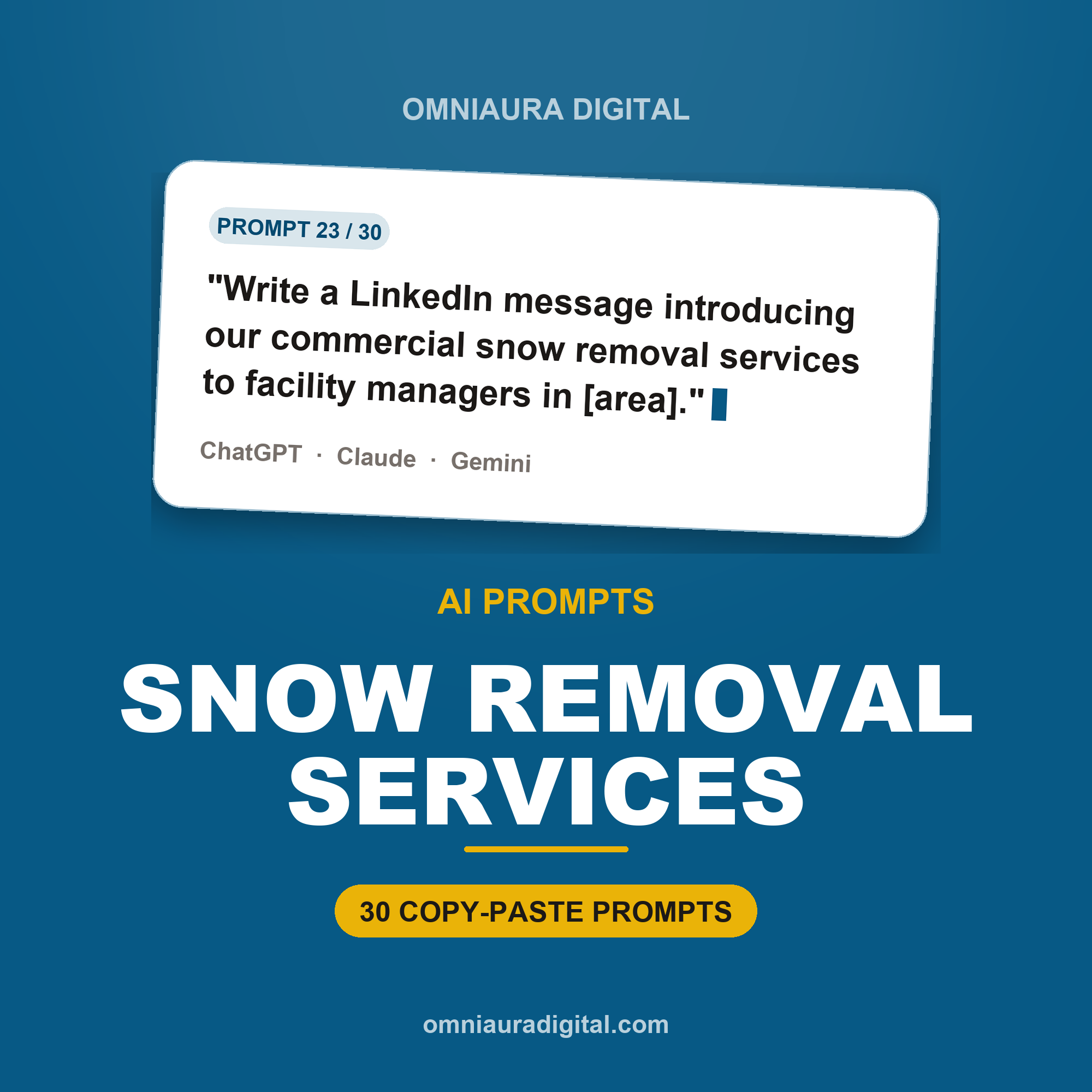 AI Prompt Pack for Snow Removal Services — ChatGPT, Claude & Gemini