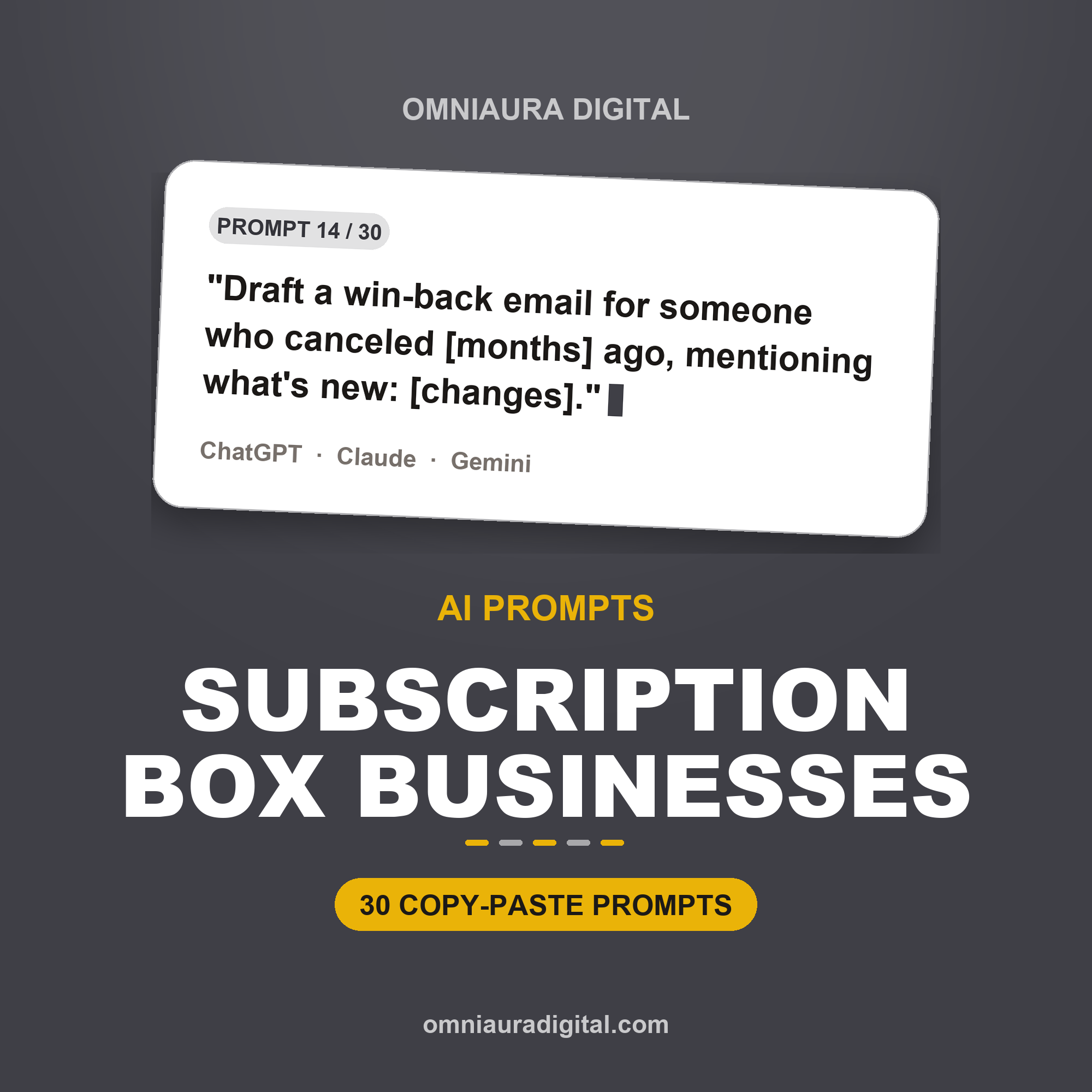 AI Prompt Pack for Subscription Box Businesses — ChatGPT, Claude & Gemini