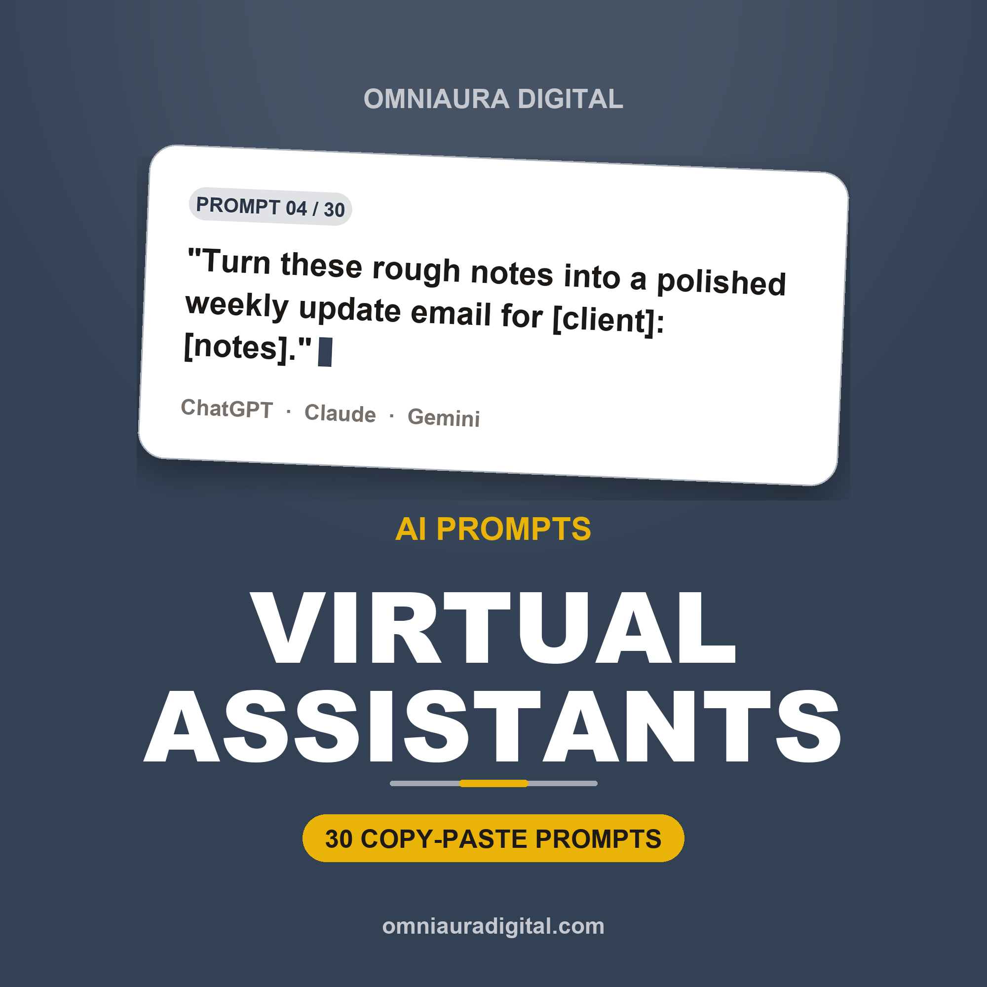 AI Prompt Pack for Virtual Assistants — ChatGPT, Claude & Gemini