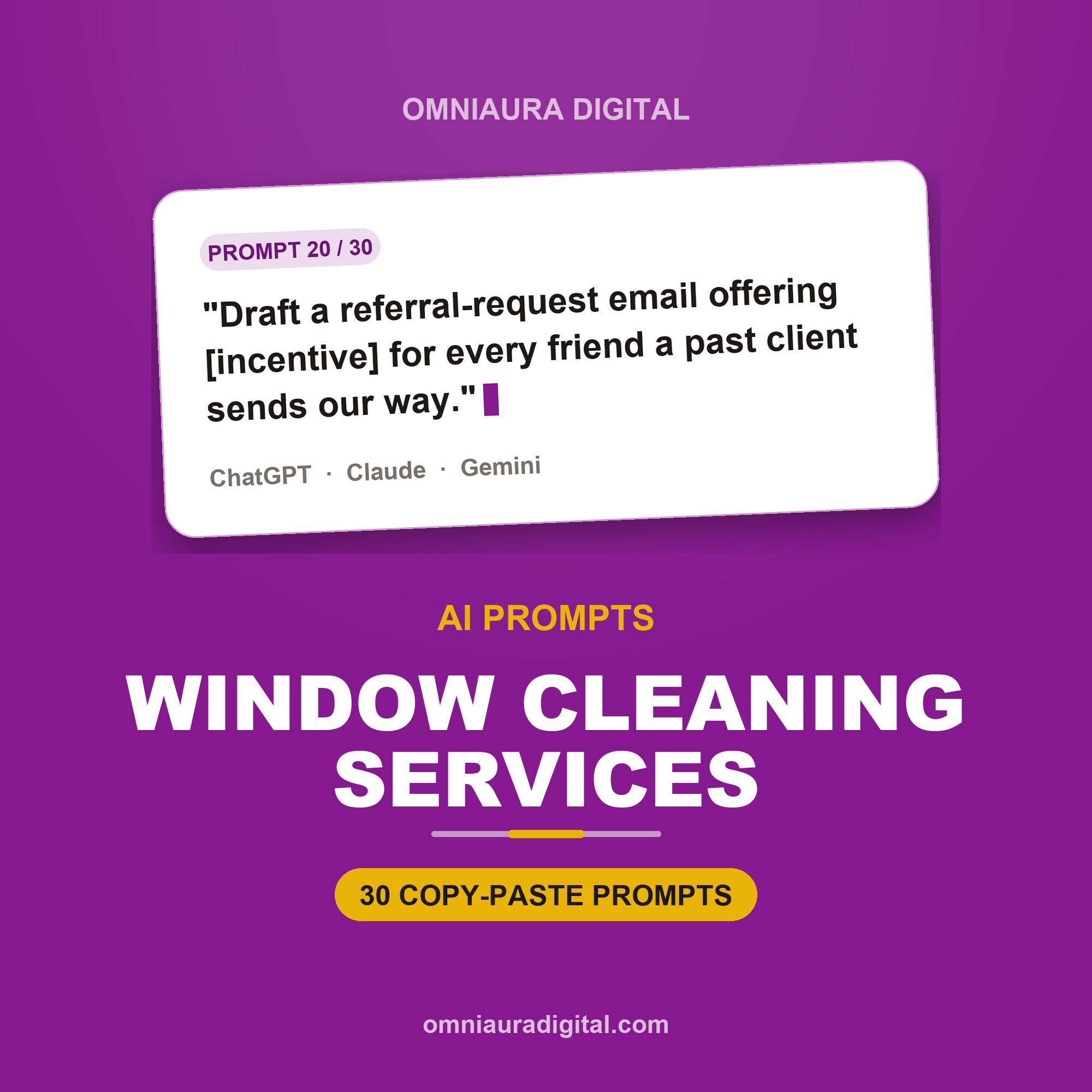 AI Prompt Pack for Window Cleaning Services — ChatGPT, Claude & Gemini