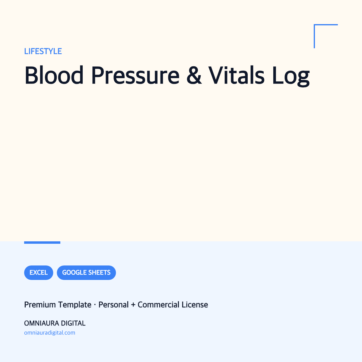 Blood Pressure & Vitals Log