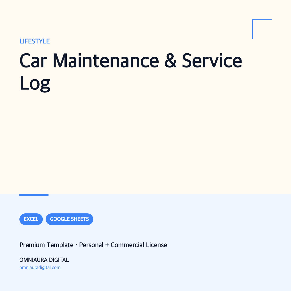 Car Maintenance & Service Log