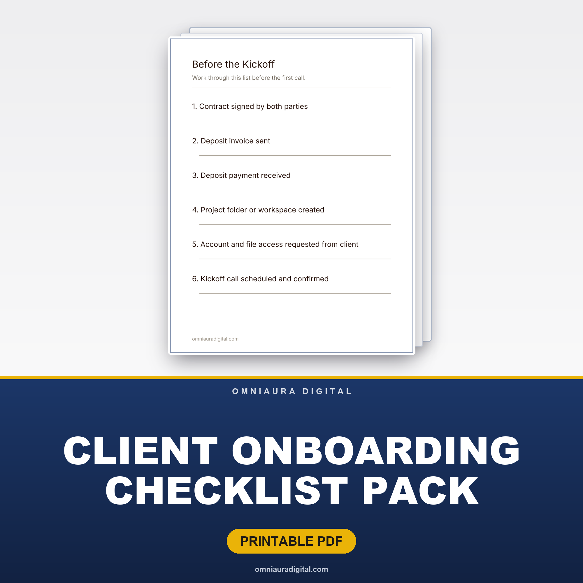 Client Onboarding Checklist Pack — First Impressions That Keep Clients