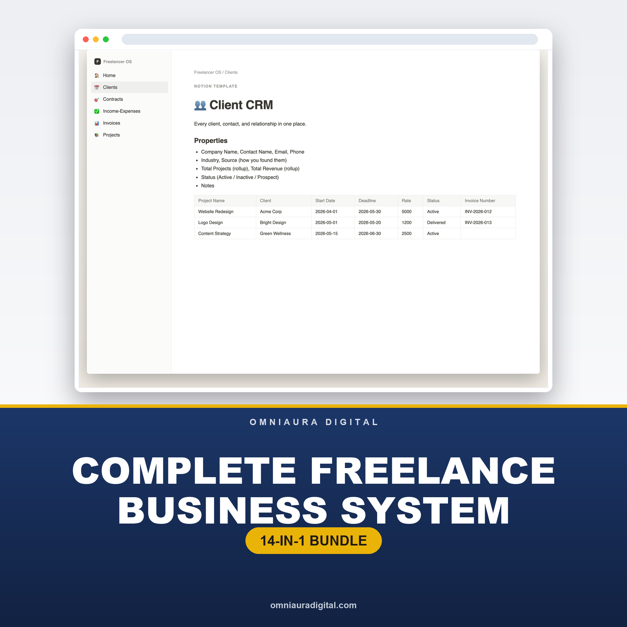 Complete Freelance Business System — 14-Template Bundle