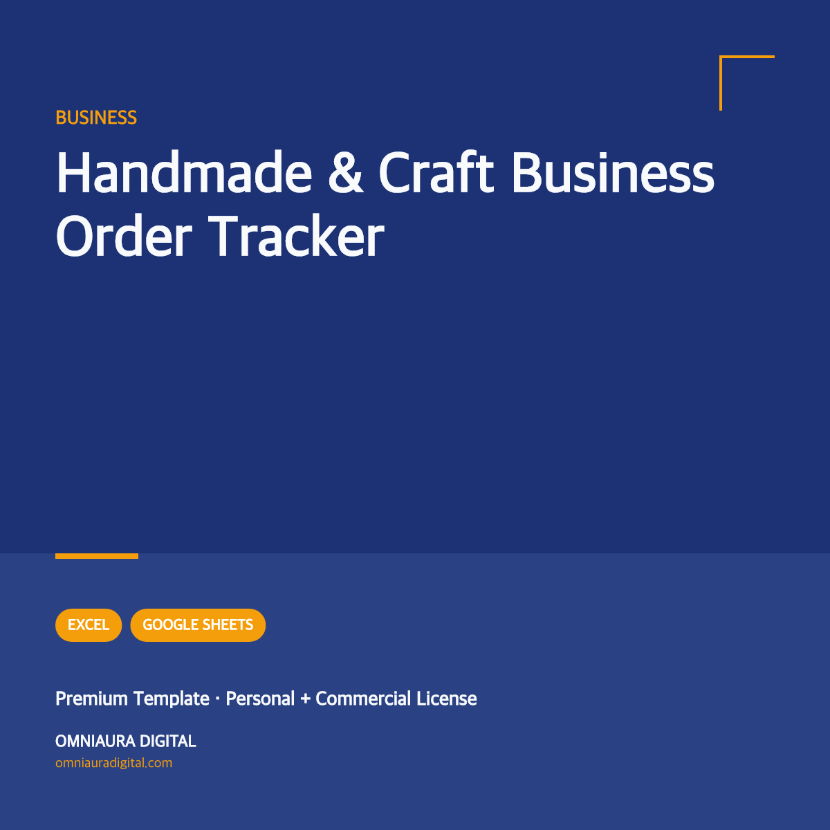 Handmade & Craft Business Order Tracker