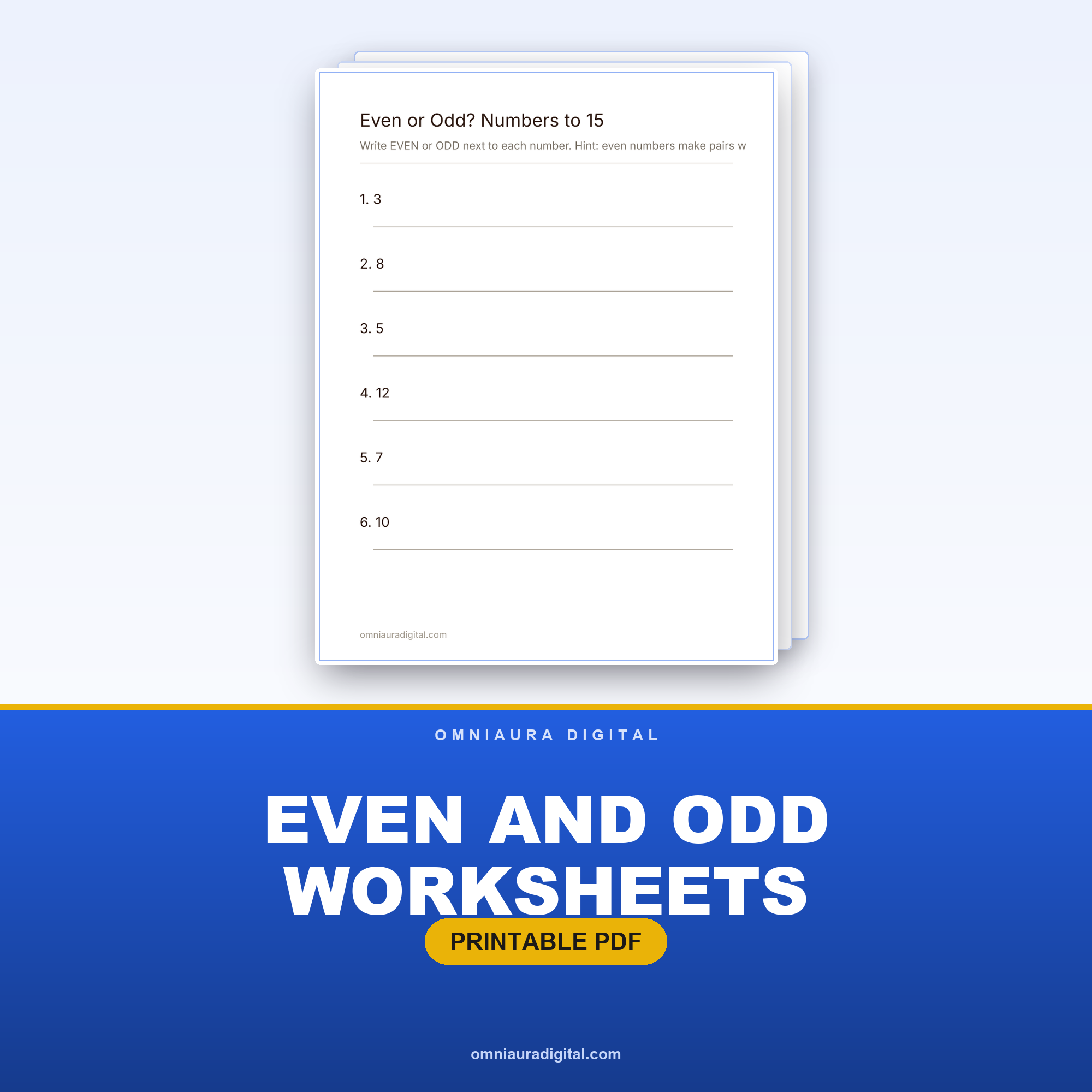 Even and Odd Worksheets — Numbers to 100