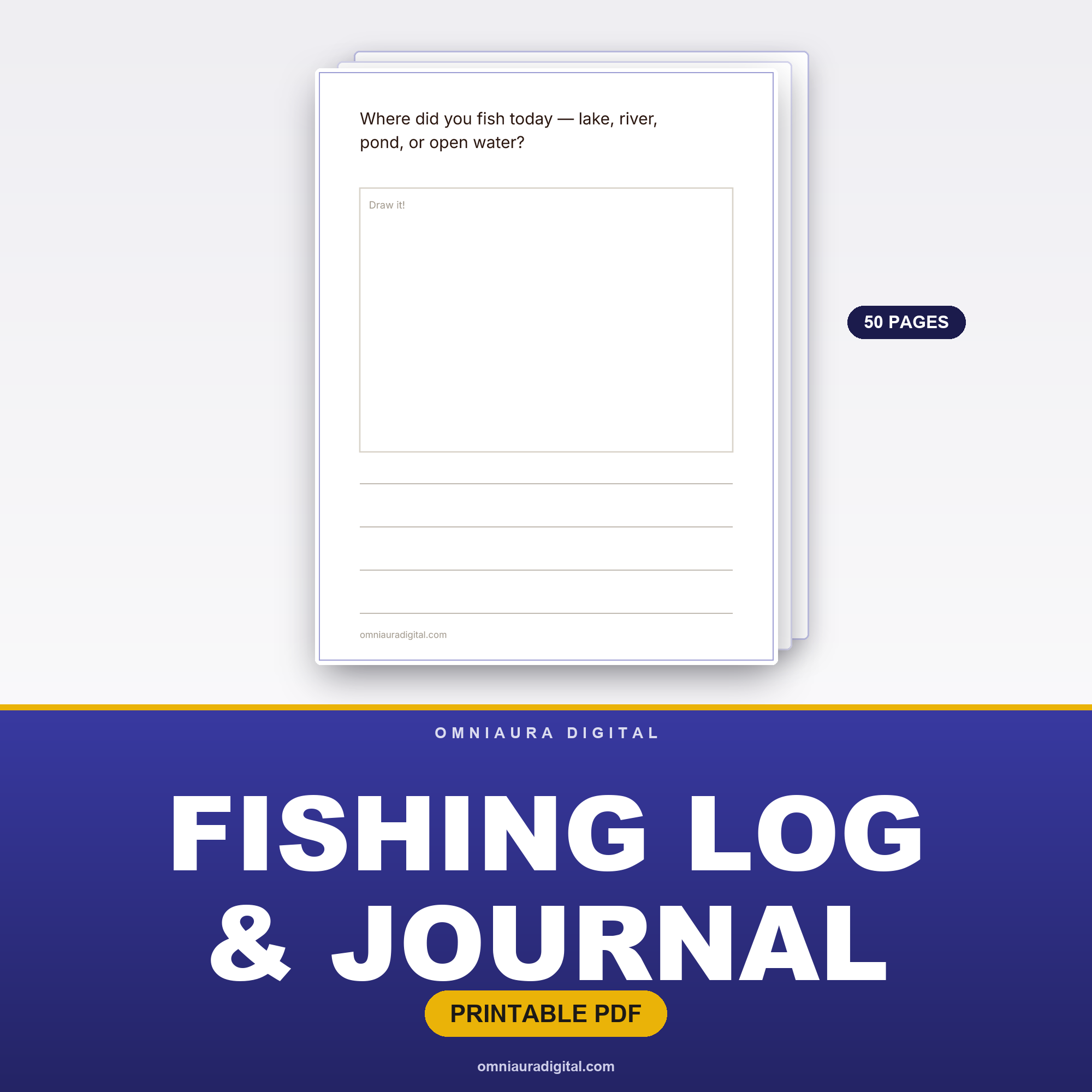 Fishing Log & Journal — 50 Catch & Reflect Prompts
