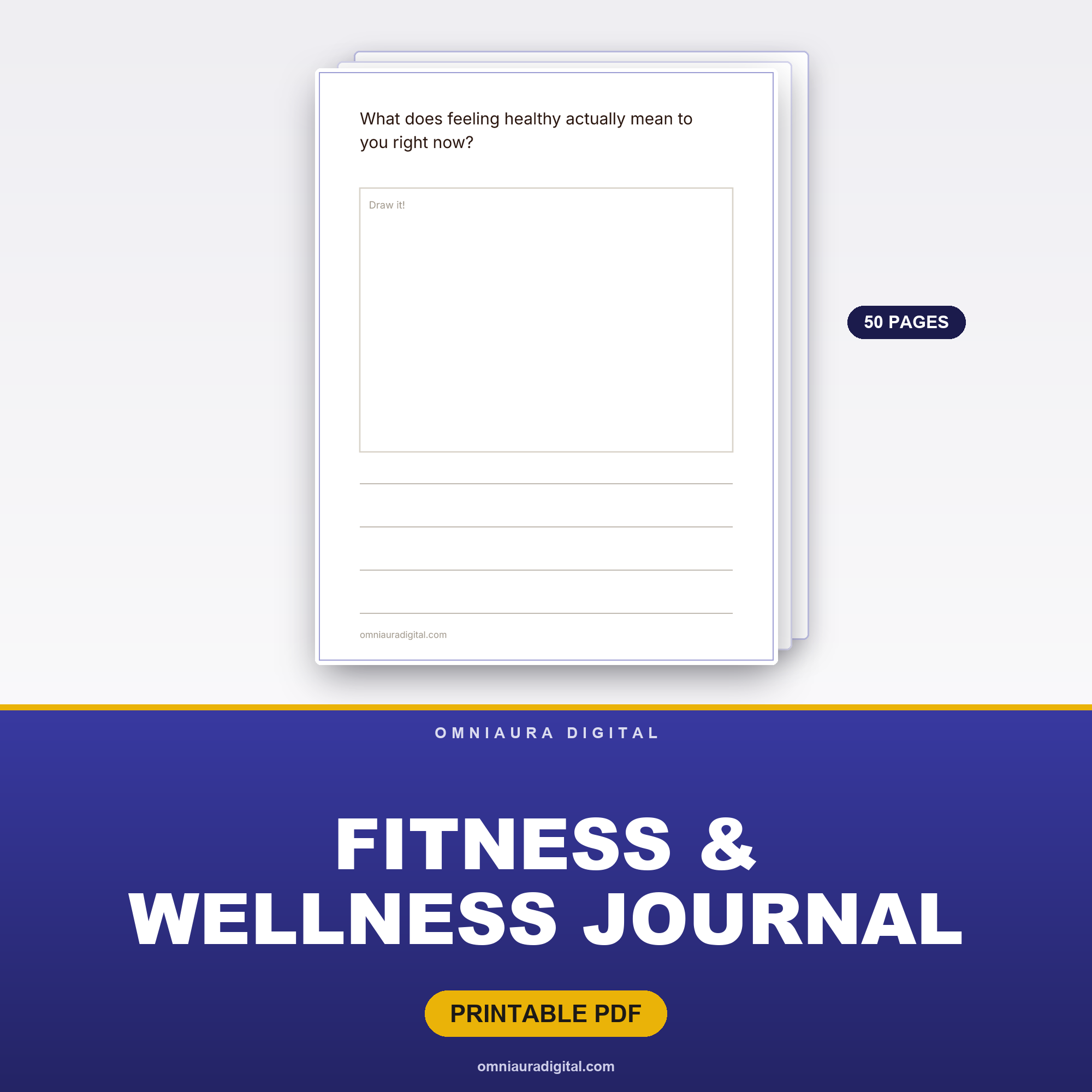 Fitness & Wellness Journal — 50 Motivation & Reflection Prompts
