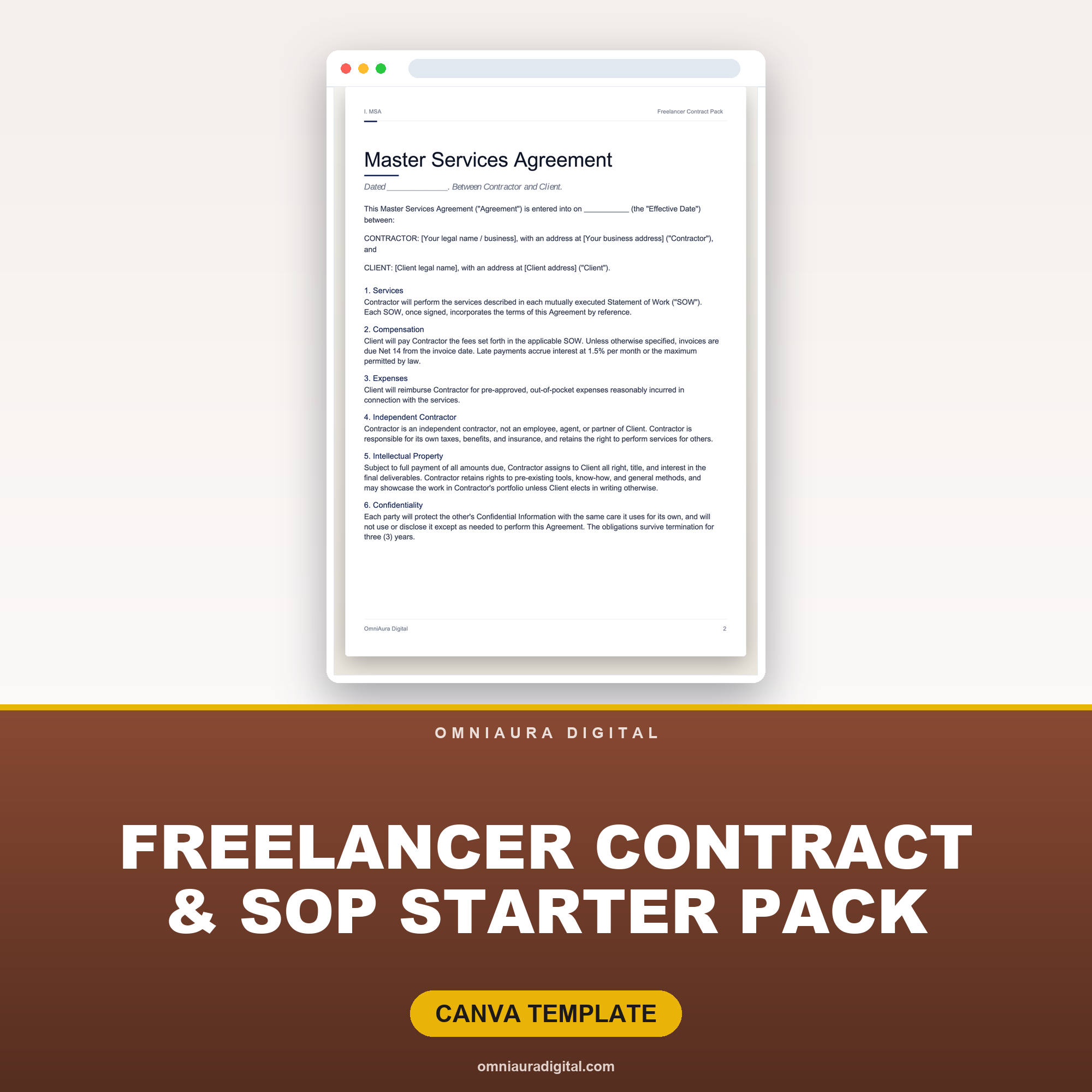 Freelancer Contract & SOP Starter Pack