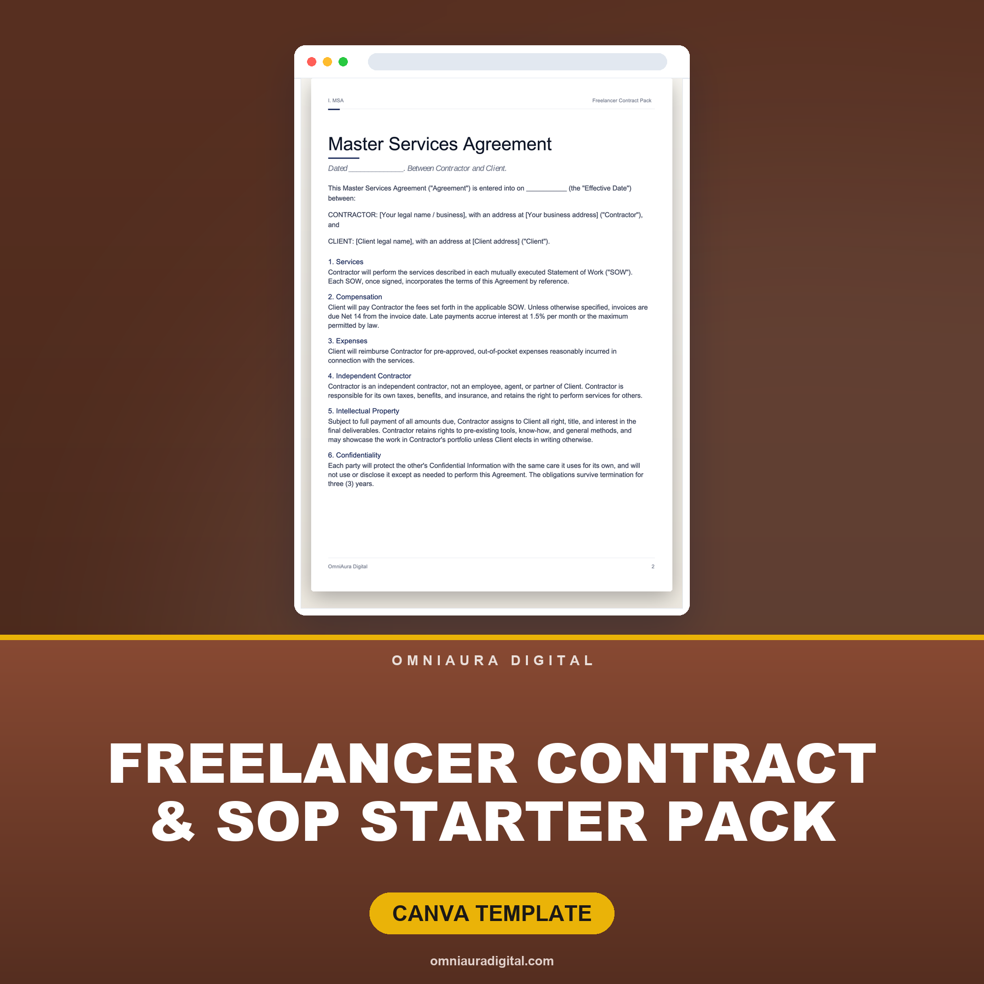 Freelancer Contract & SOP Starter Pack