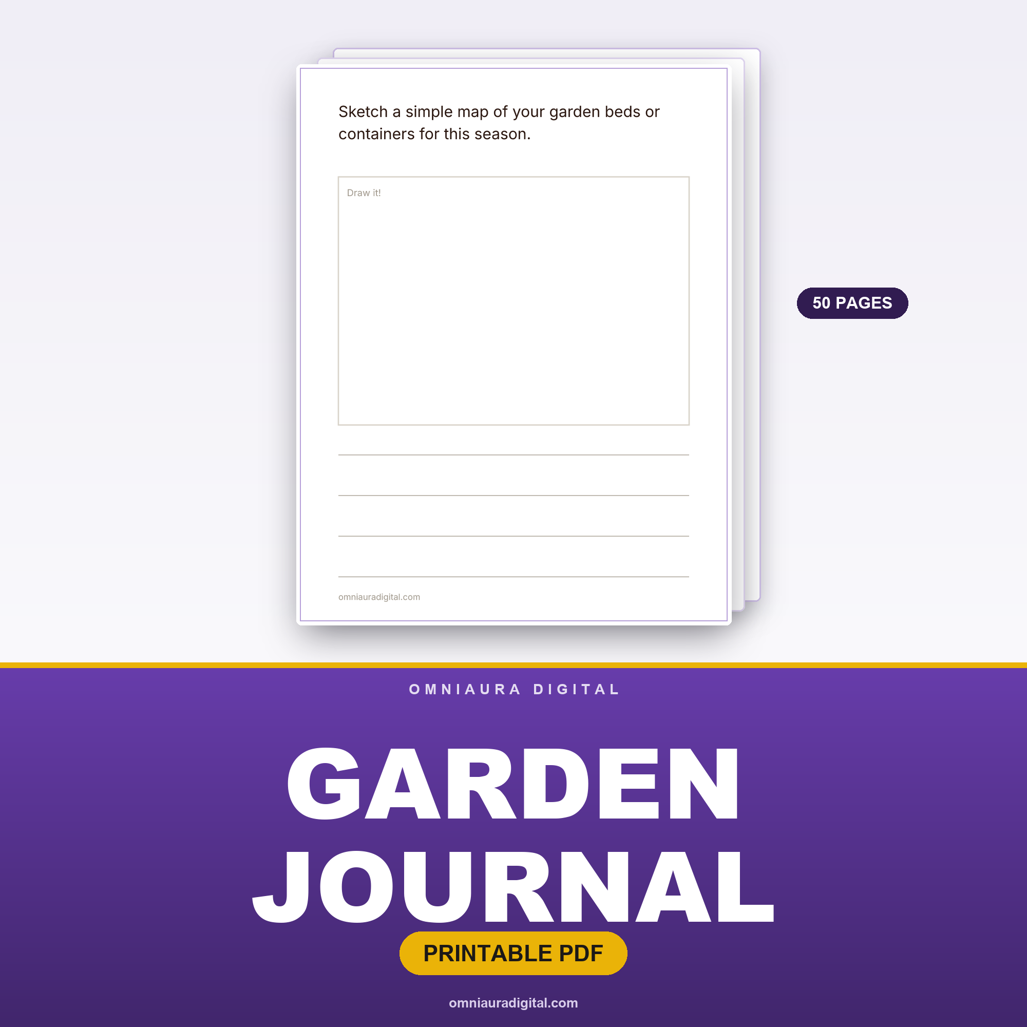 Garden Journal — 50 Plan, Grow & Observe Prompts
