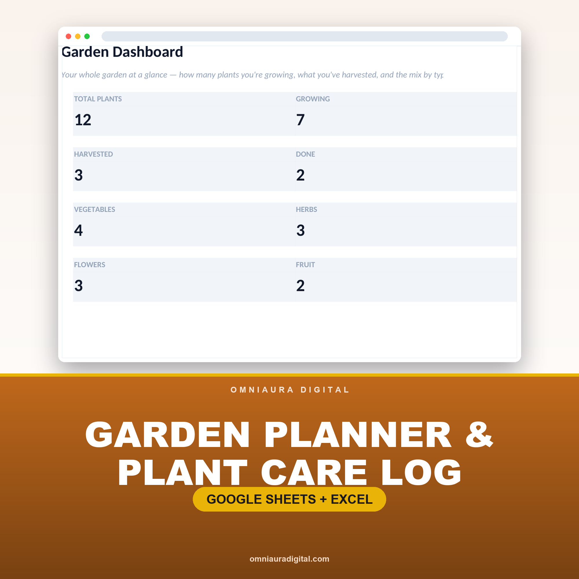Garden Planner & Plant Care Log