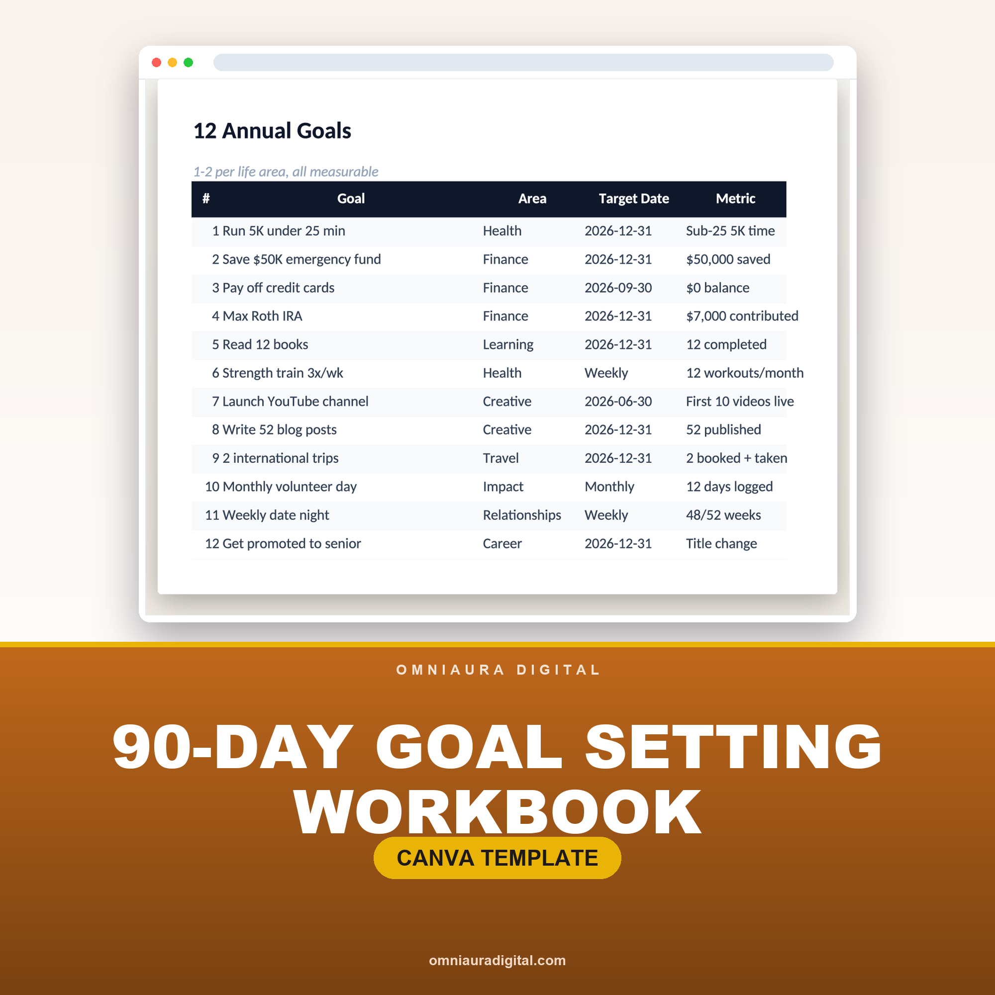 90-Day Goal Setting Workbook