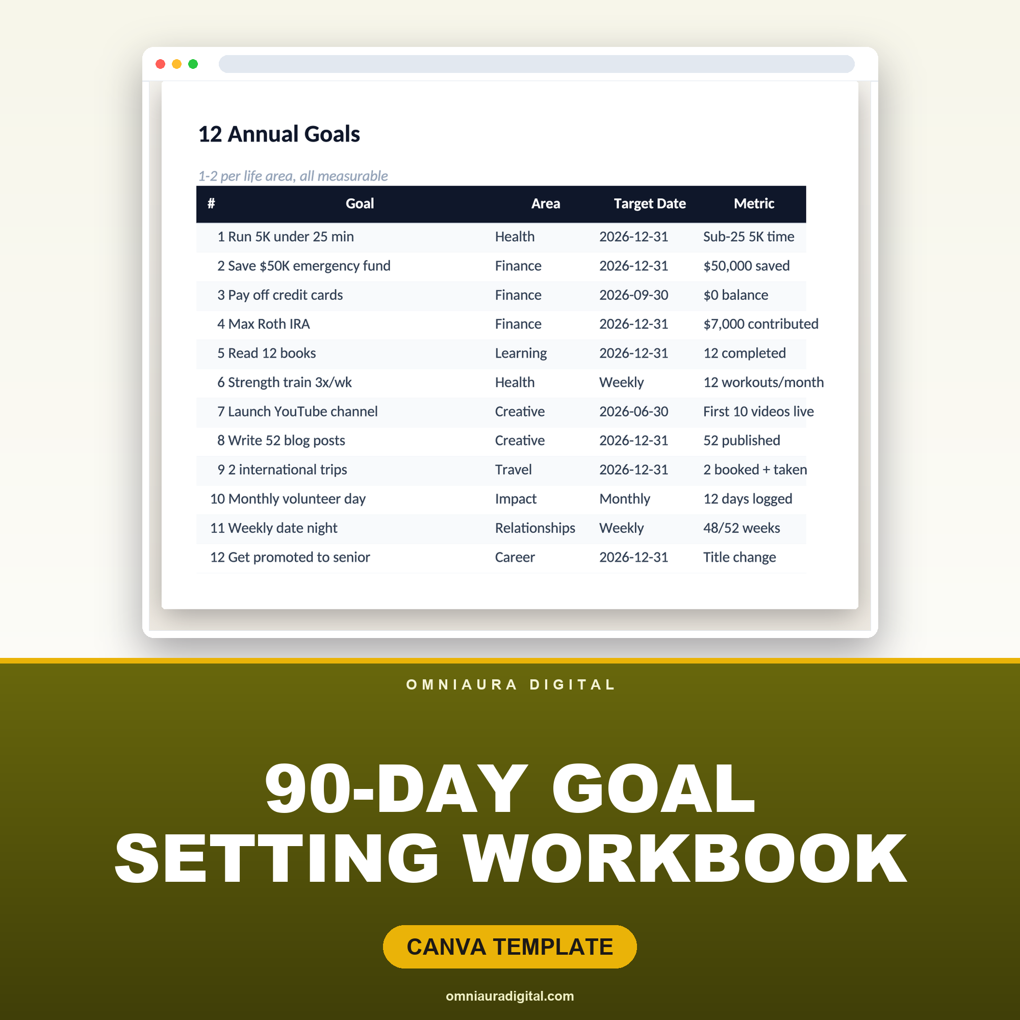 90-Day Goal Setting Workbook