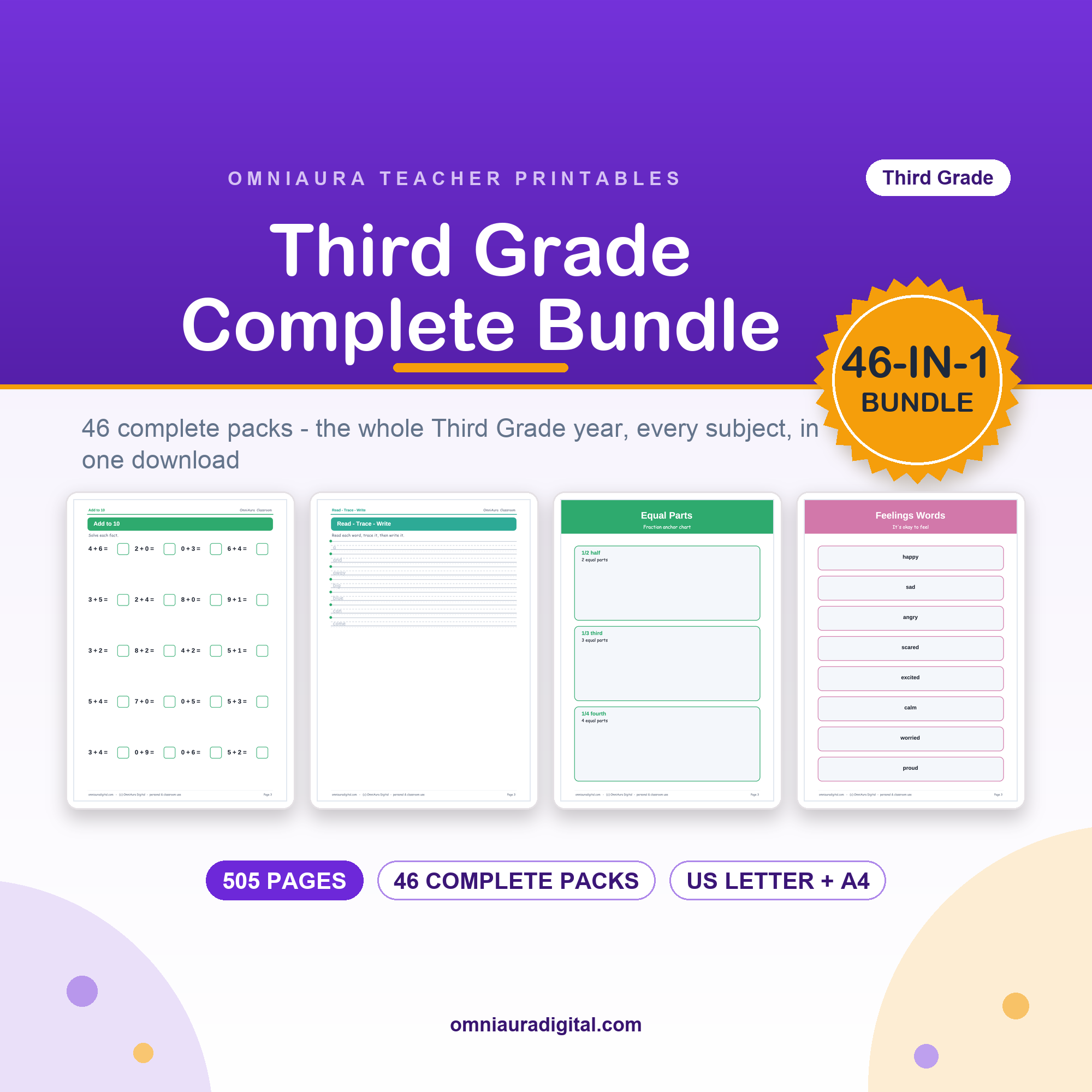 Third Grade Worksheets Mega Bundle