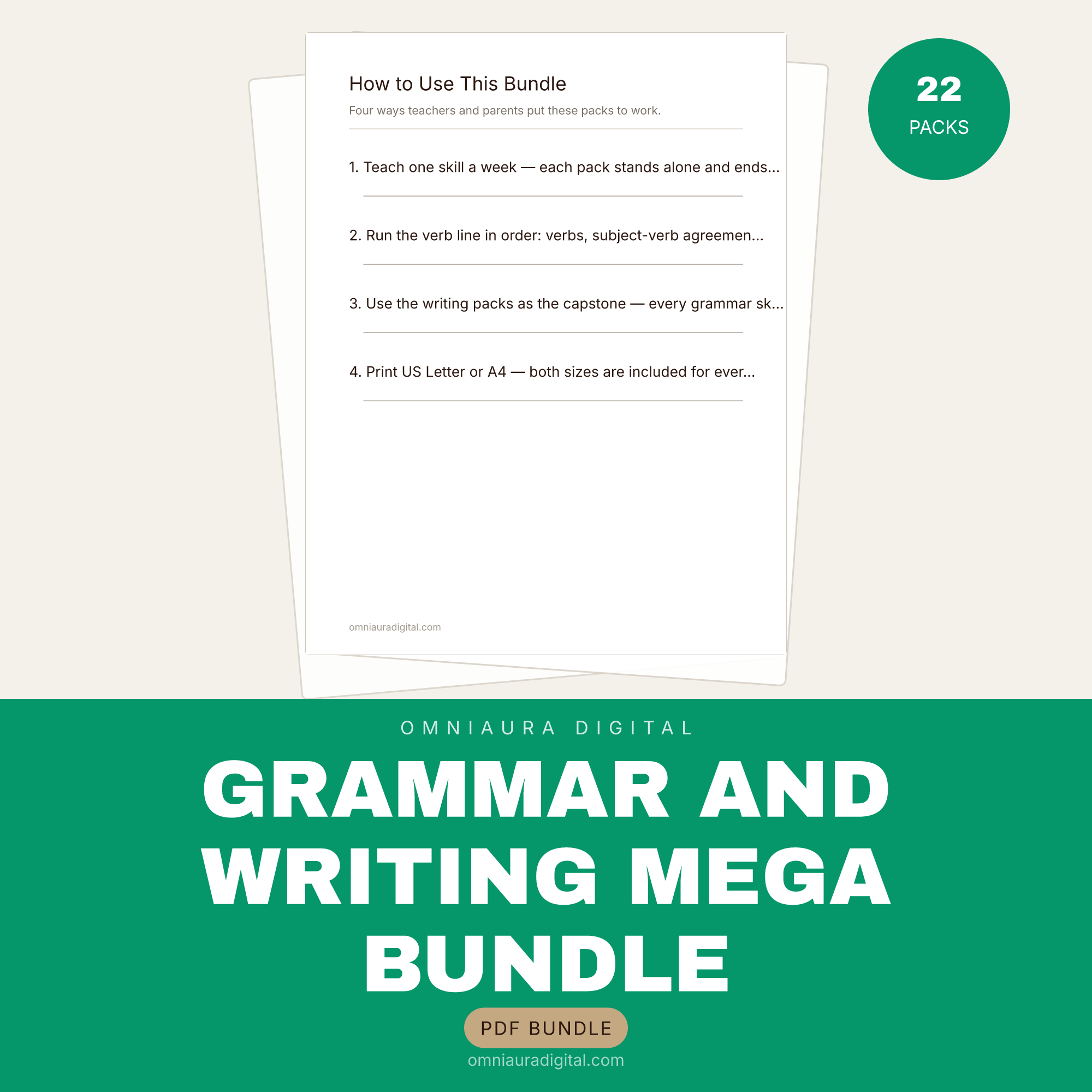 Grammar and Writing Mega Bundle (22 Packs, 334 Pages)