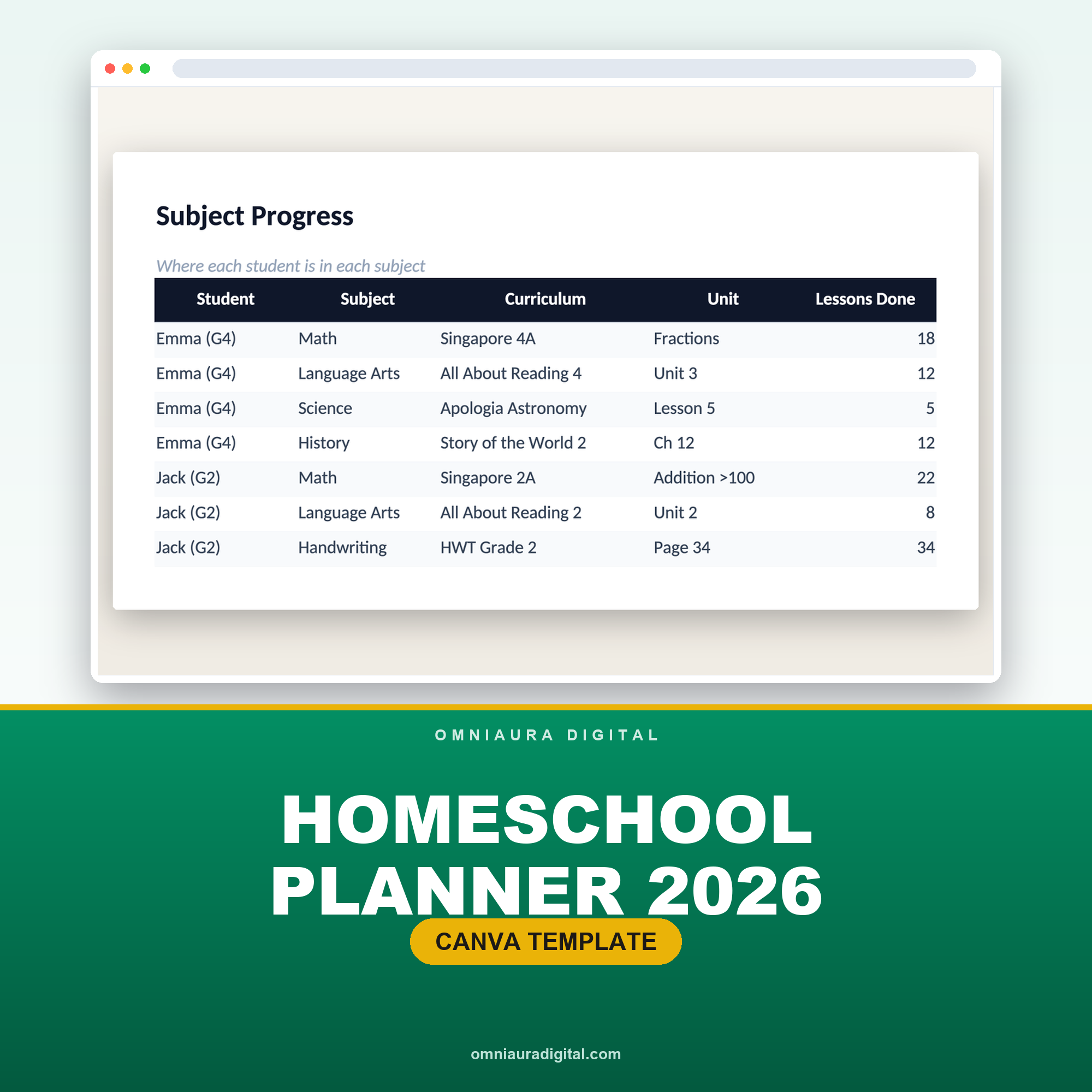 Homeschool Planner 2026