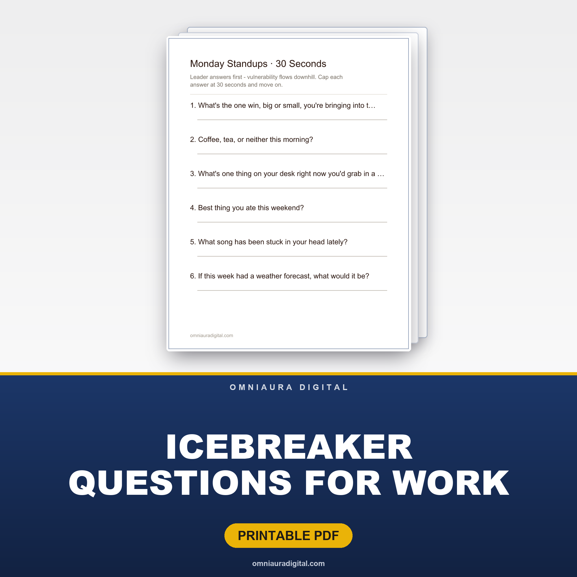Icebreaker Questions for Work — 96 Openers That Aren't Awkward