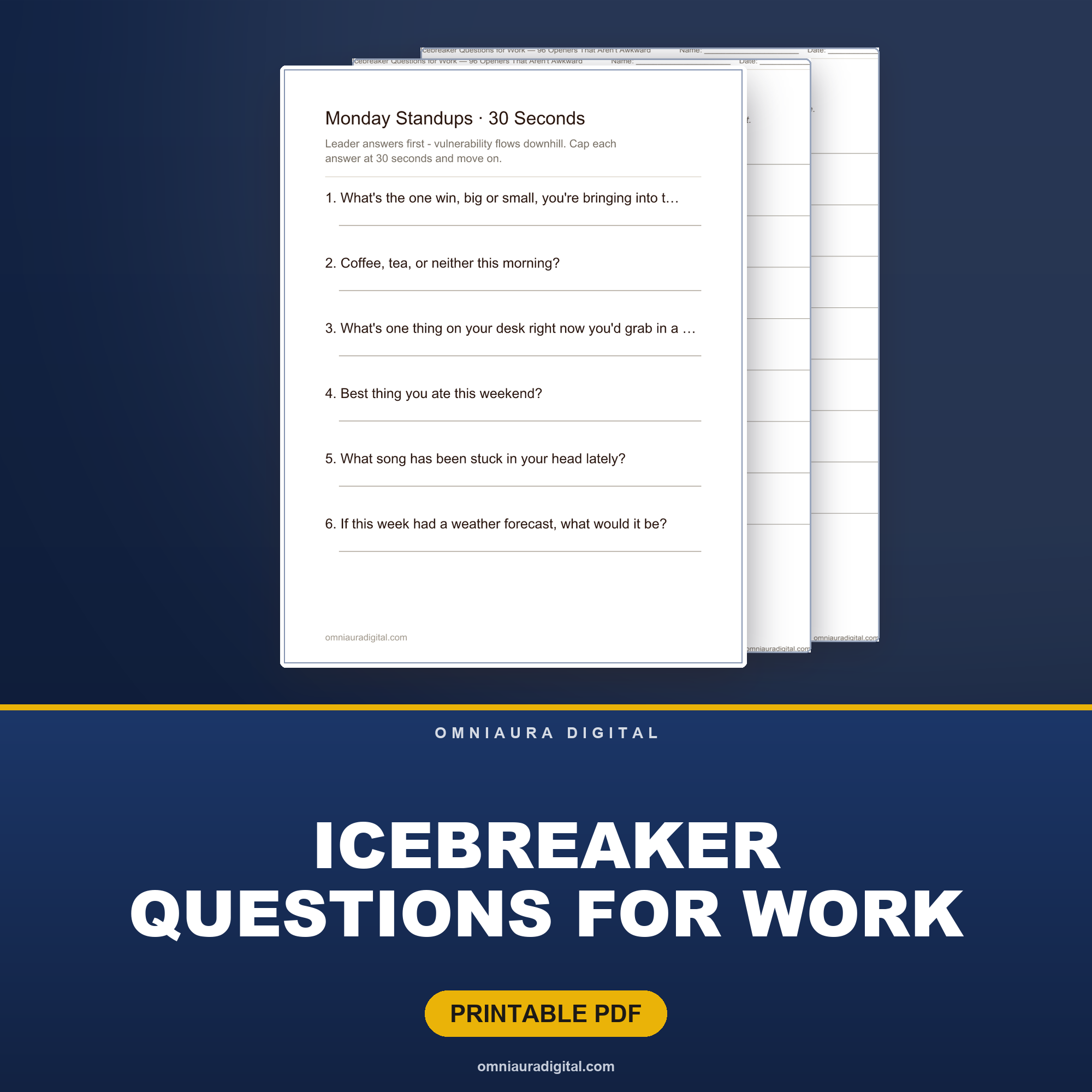 Icebreaker Questions for Work — 96 Openers That Aren't Awkward