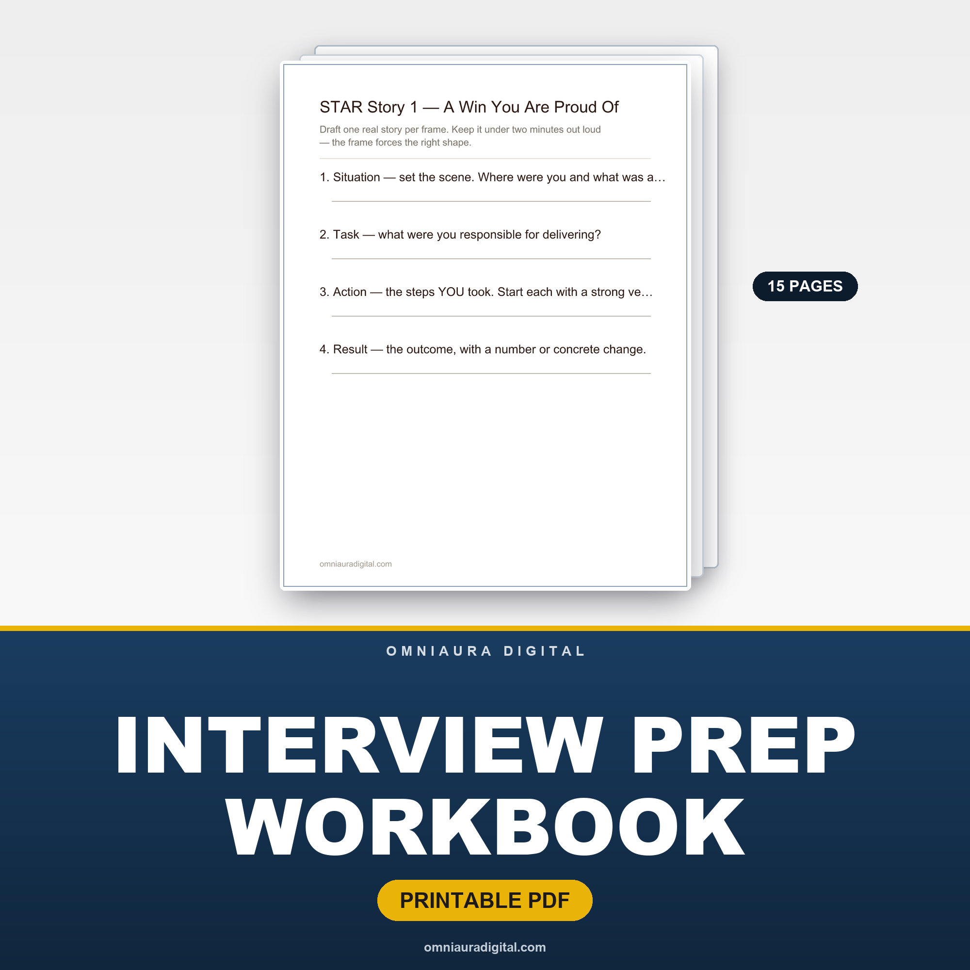 Interview Prep Workbook — STAR Stories, Practice Questions & Research Pages