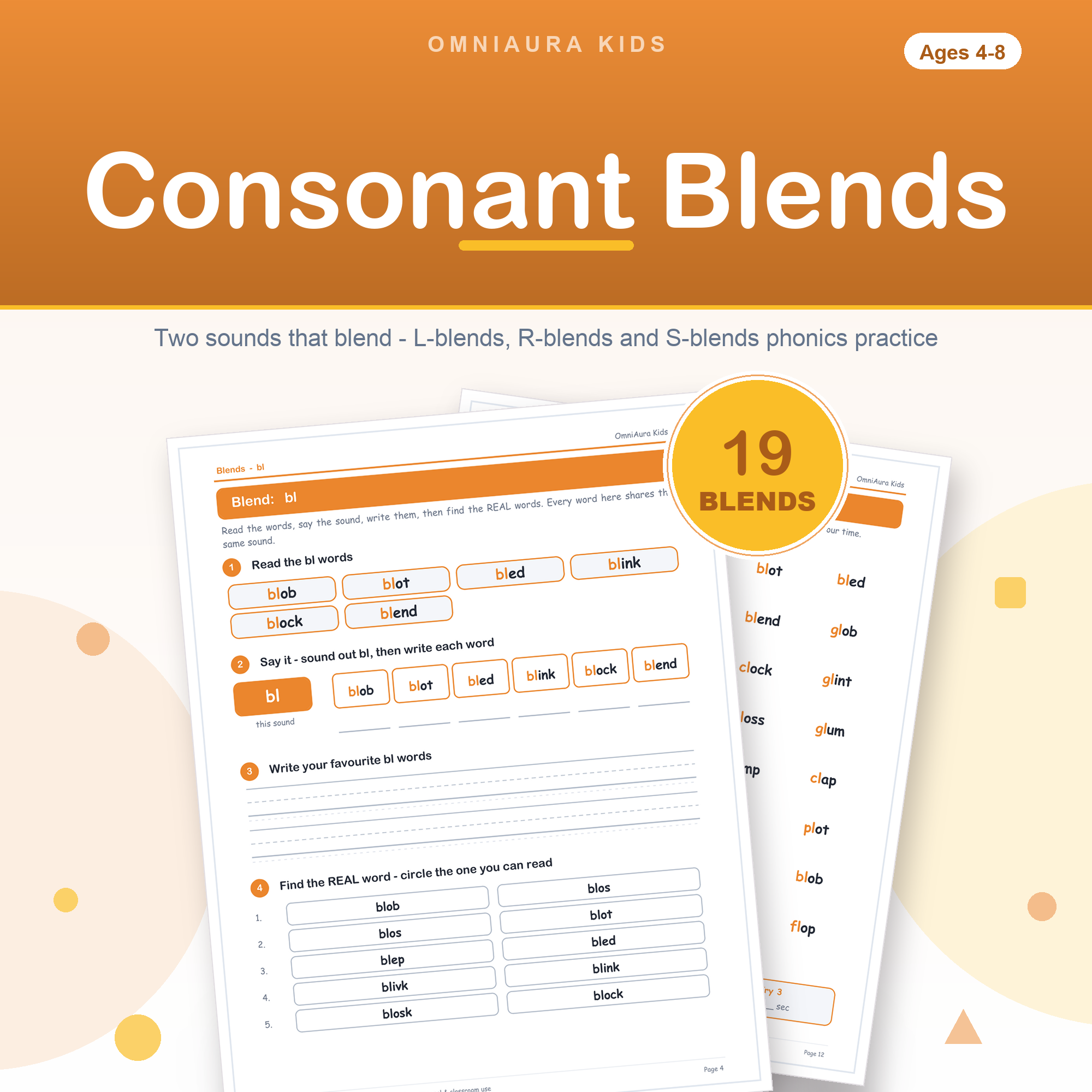 Consonant Blends Worksheets