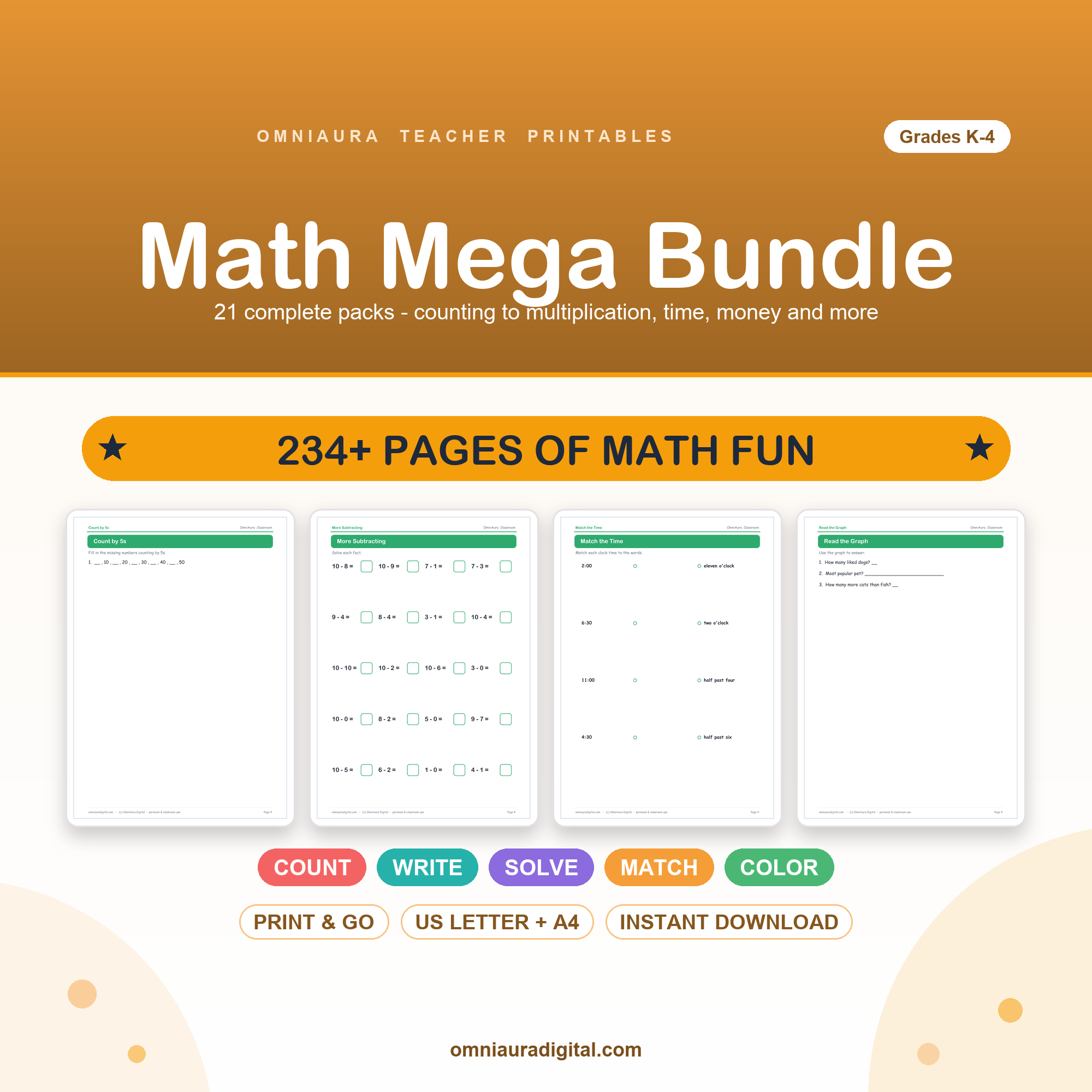 Math Worksheets Mega Bundle