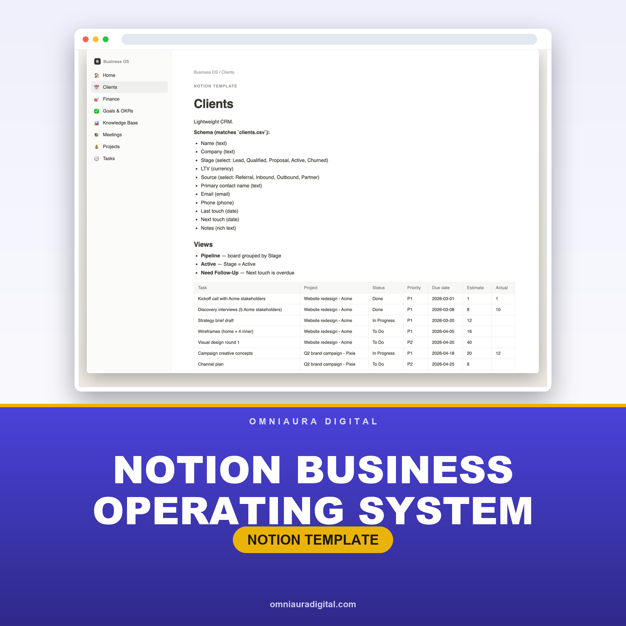 Notion Business Operating System