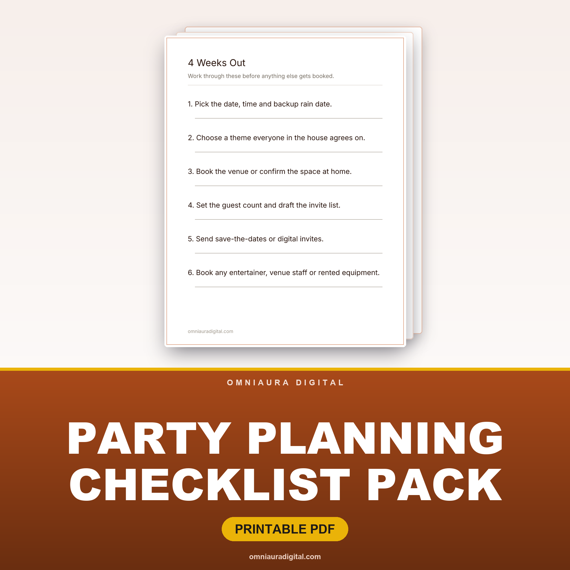 Party Planning Checklist Pack — Birthdays Without the Meltdown