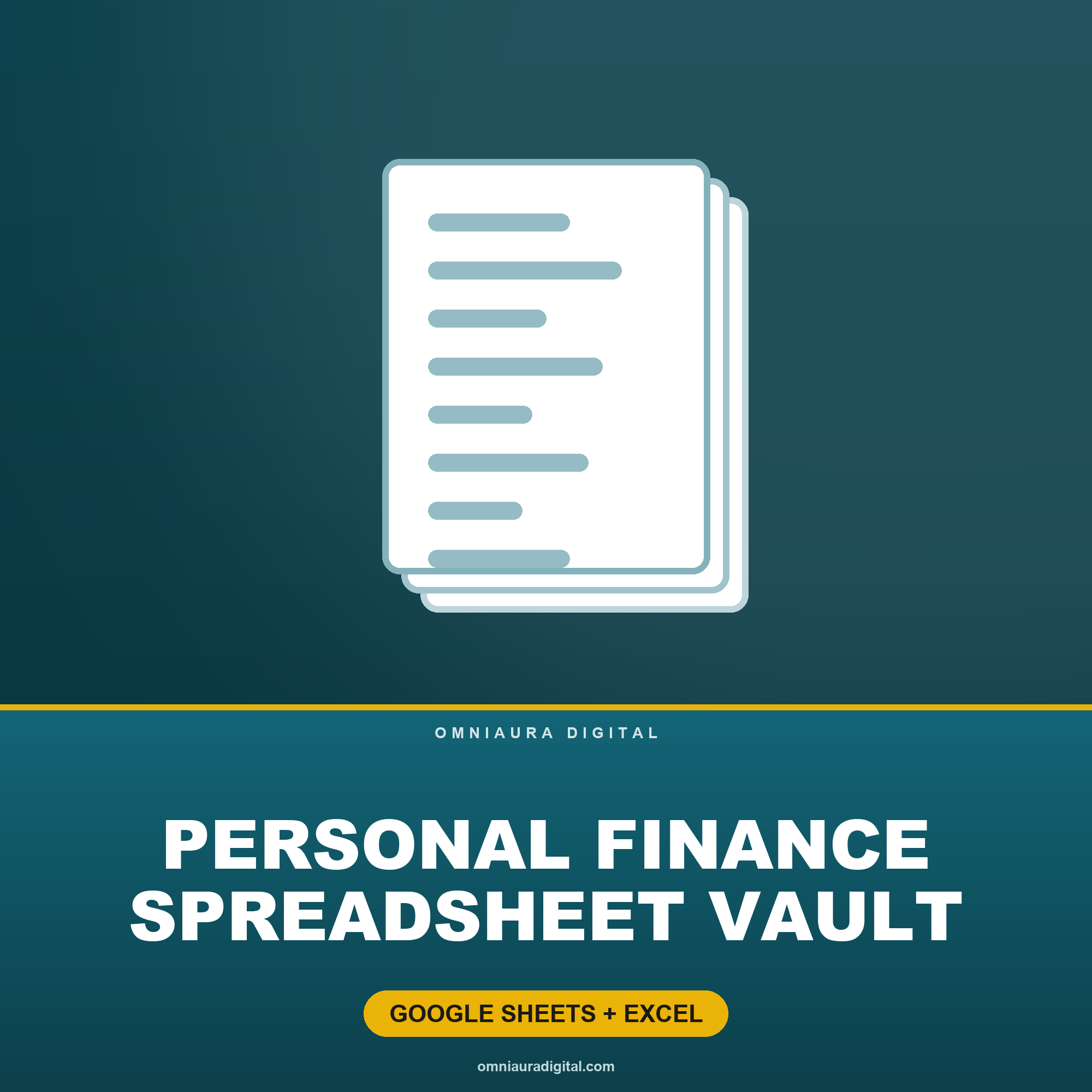 Personal Finance Spreadsheet Vault — 13 Excel & Google Sheets Finance Templates