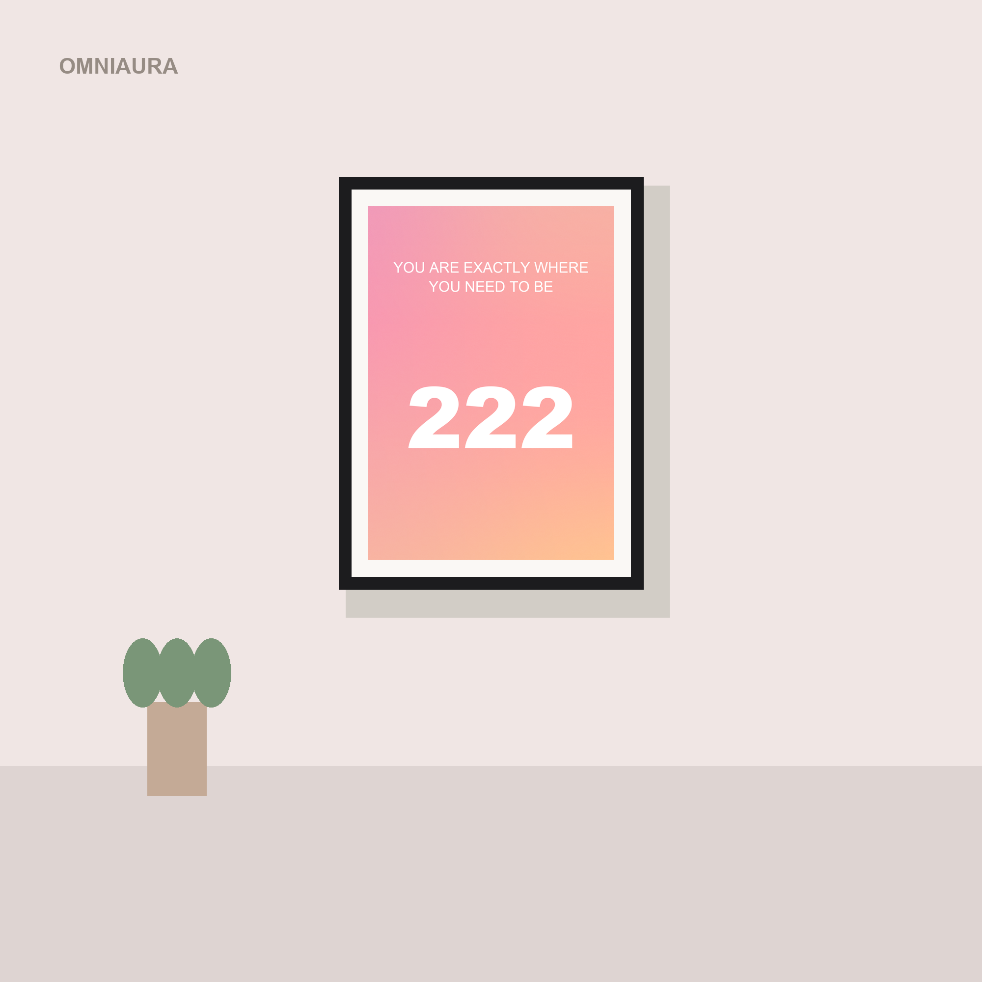 Pink Aura Poster 222 Angel Number