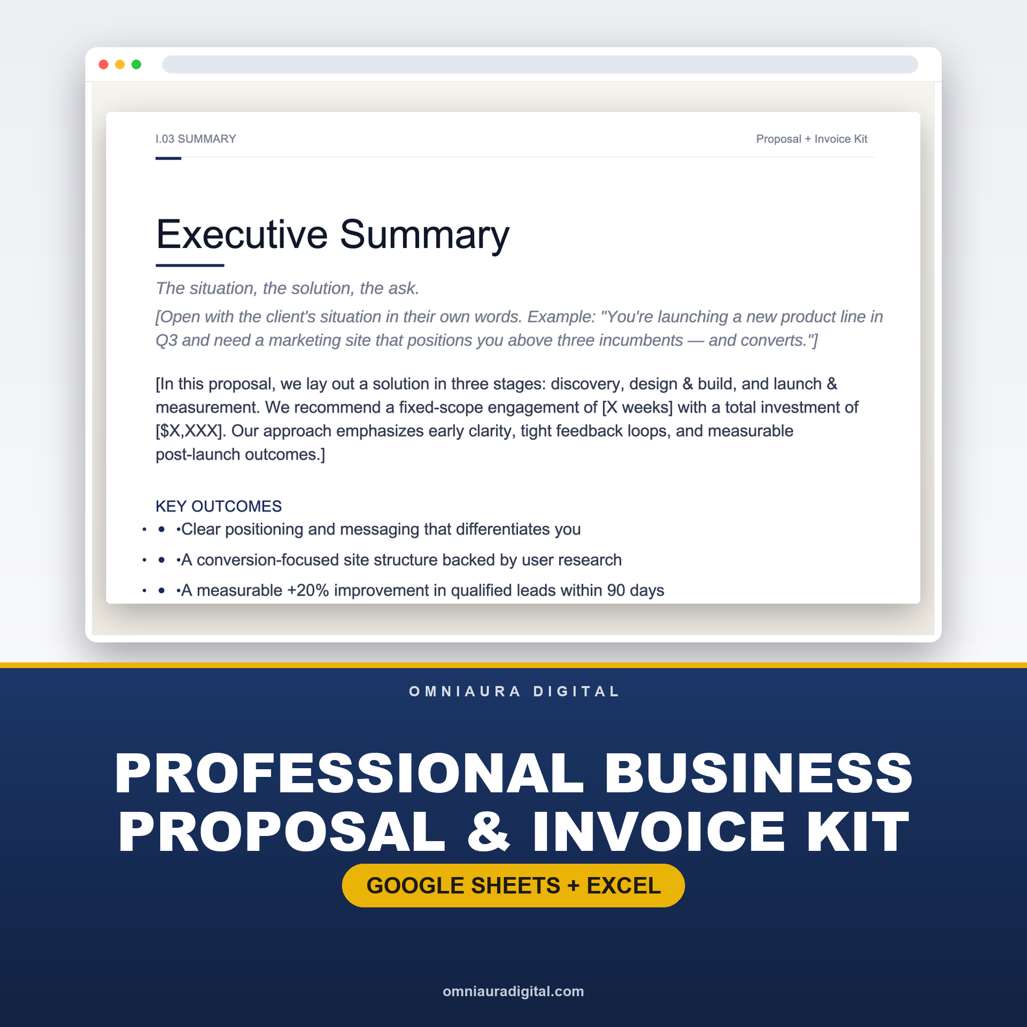 Professional Business Proposal & Invoice Kit