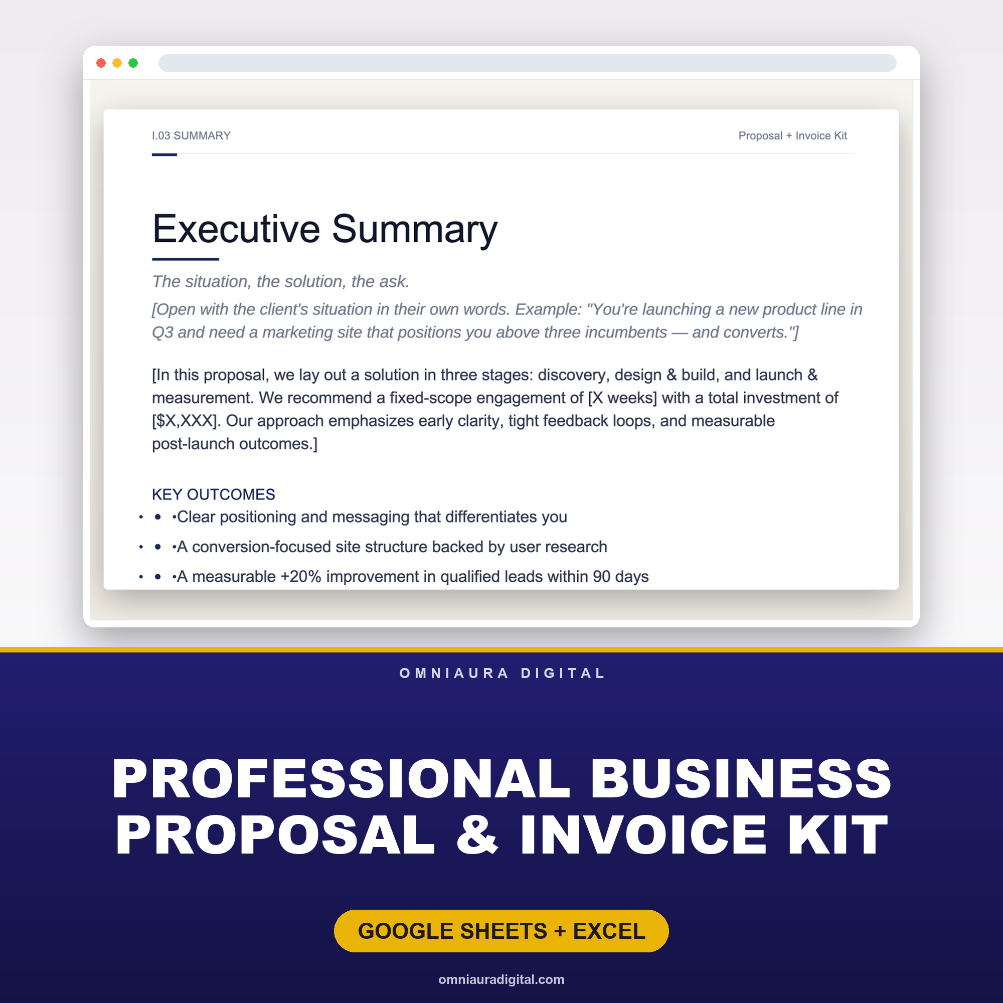 Professional Business Proposal & Invoice Kit