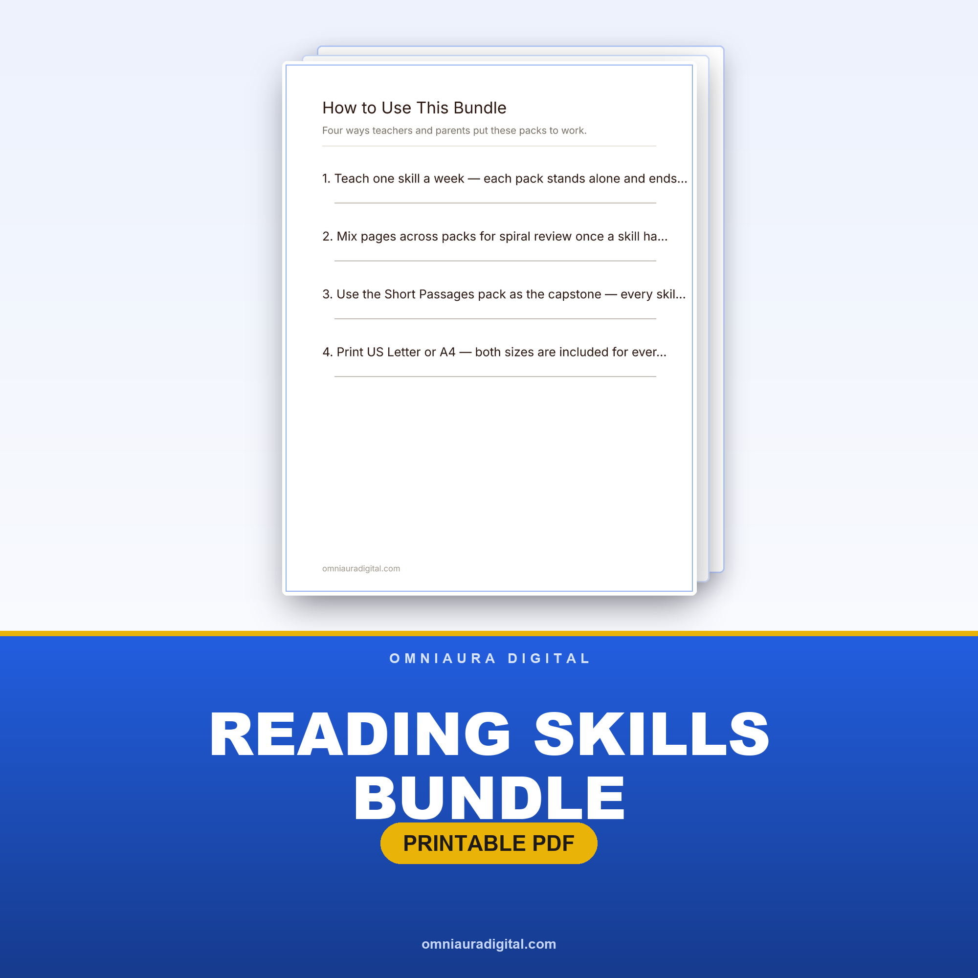 Reading Skills Bundle — 17 Comprehension Packs, Grades 2-3
