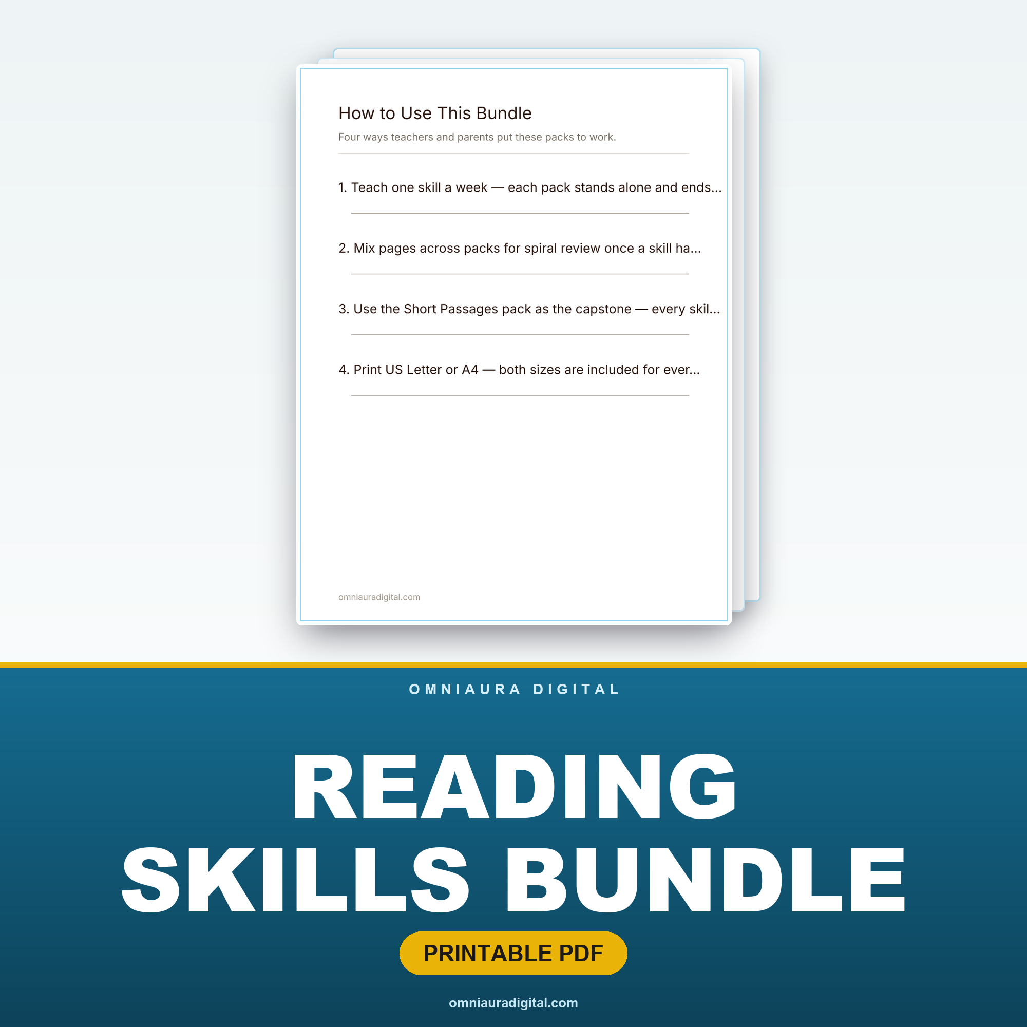 Reading Skills Bundle — 17 Comprehension Packs, Grades 2-3