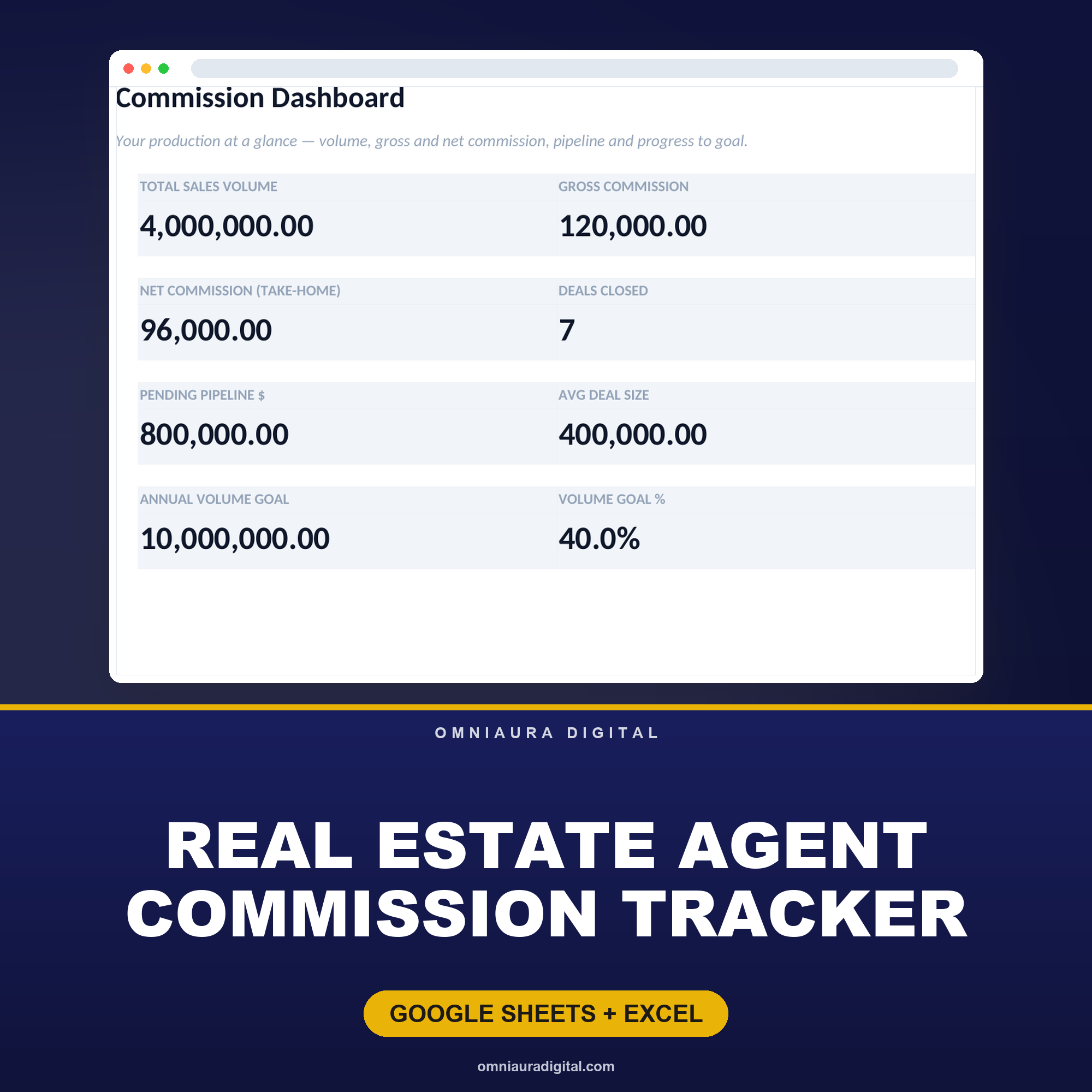 Real Estate Agent Commission Tracker