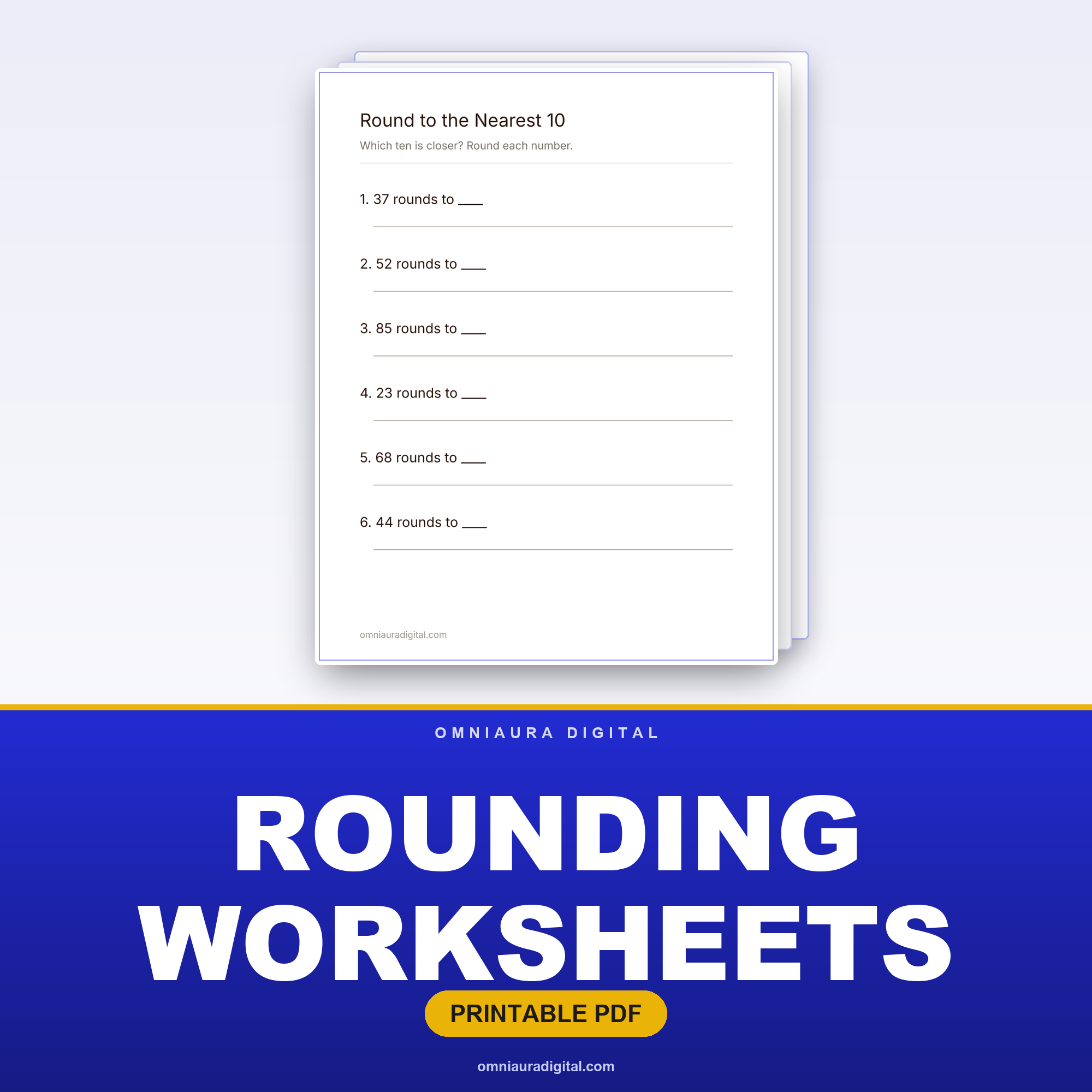 Rounding Worksheets — Nearest 10 and 100