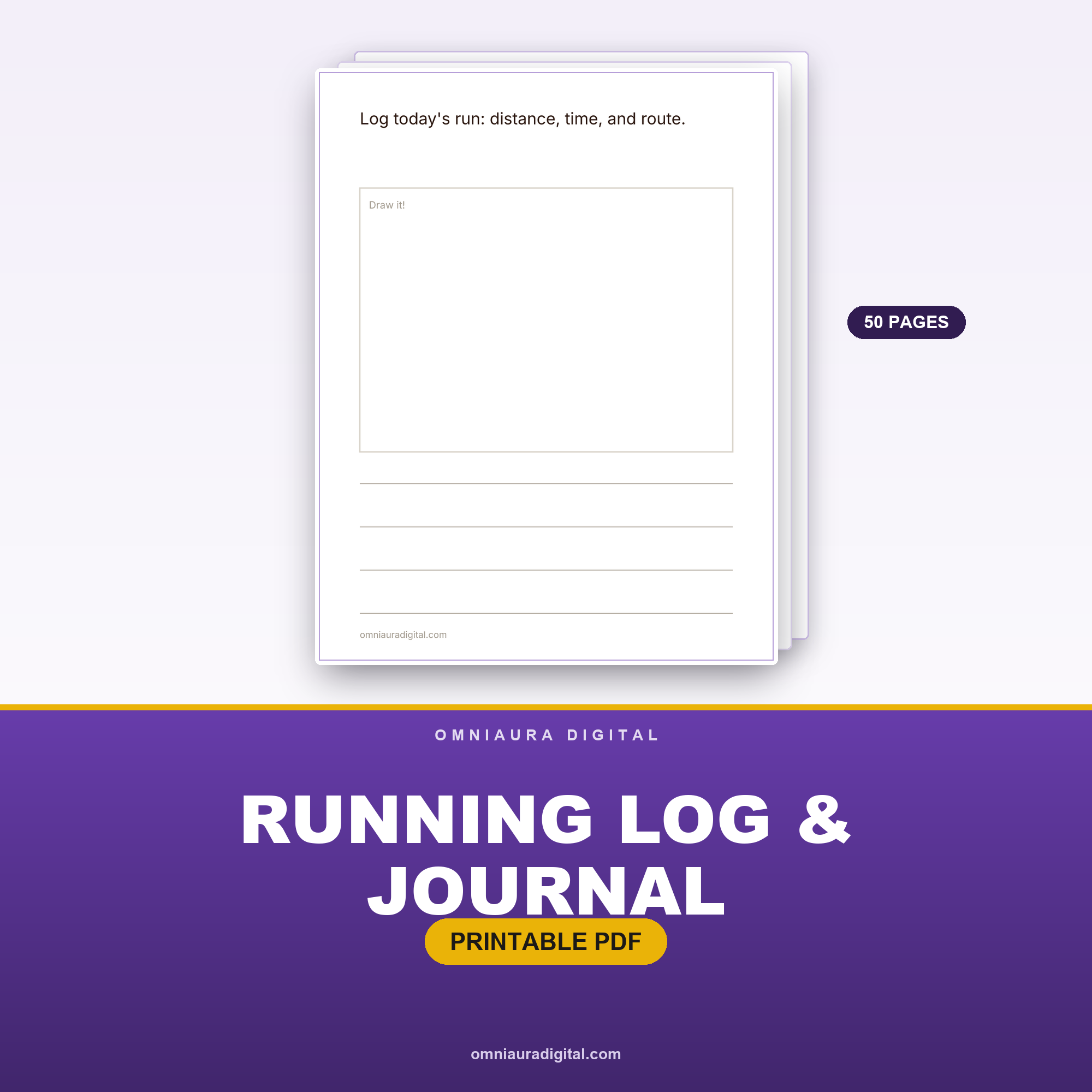 Running Log & Journal — 50 Track & Reflect Prompts