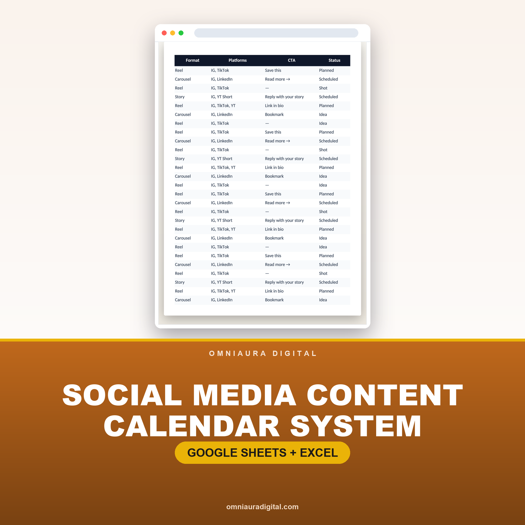Social Media Content Calendar System